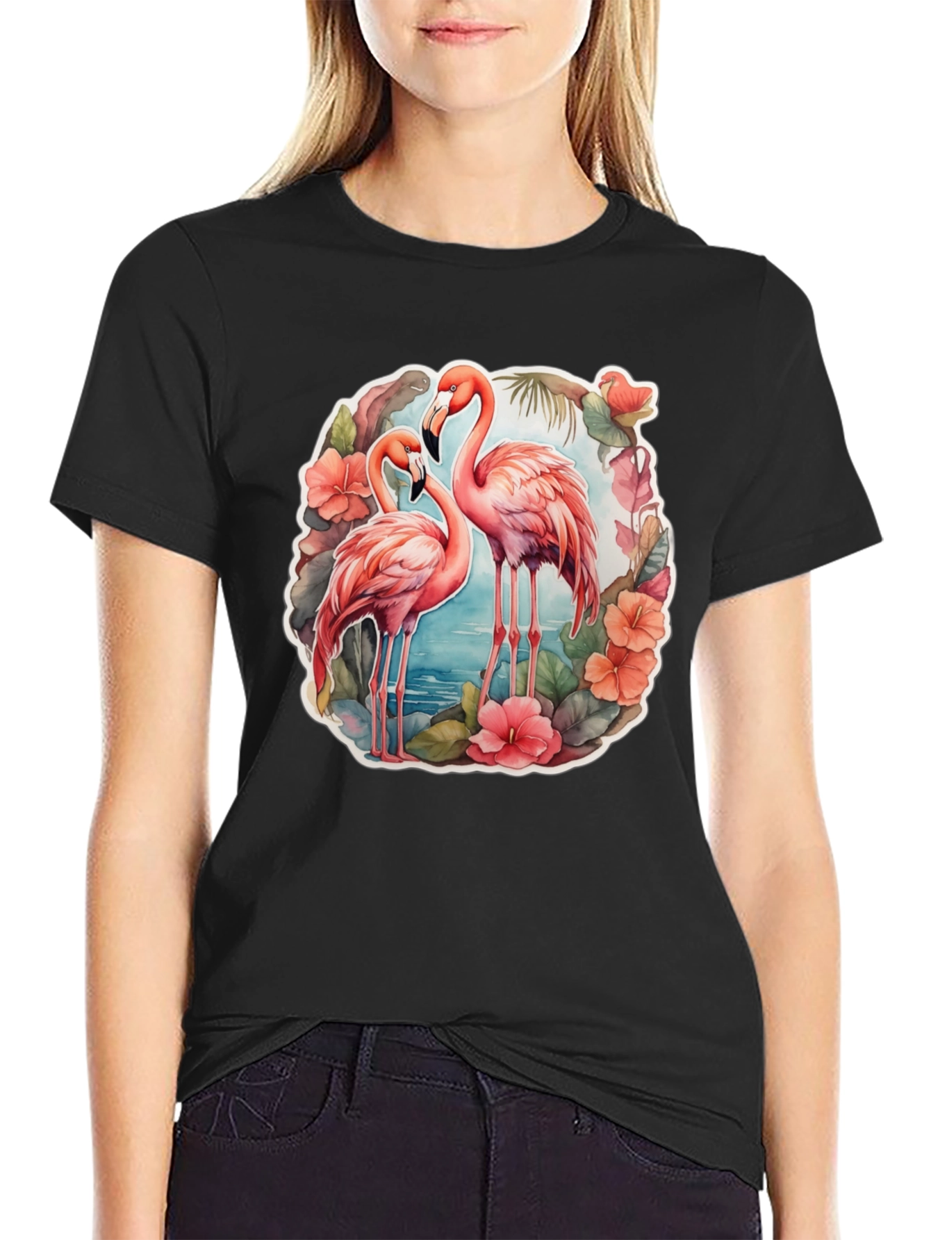 Flamingo Floral Graphic Tee