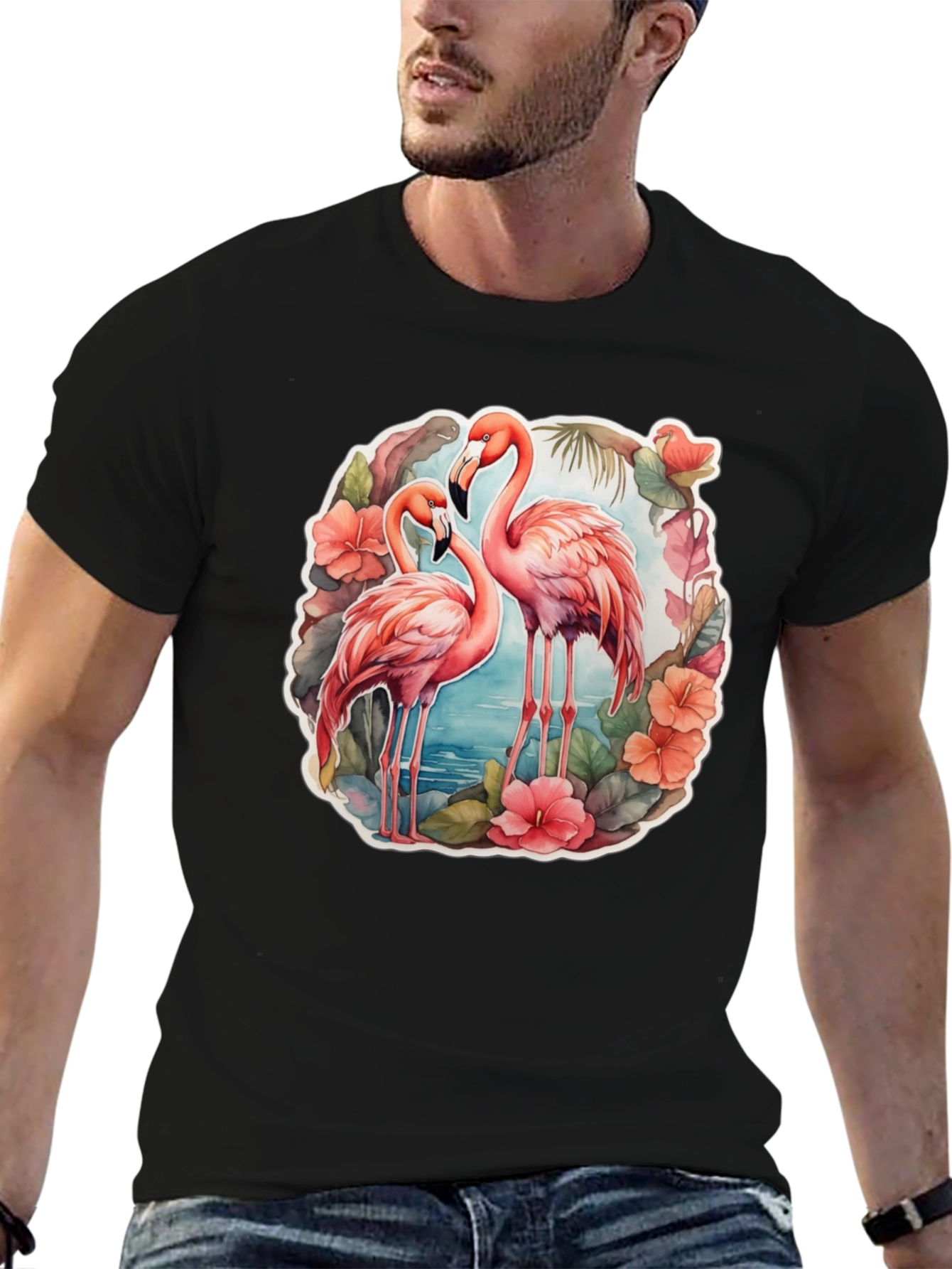 Flamingo Floral Graphic Tee