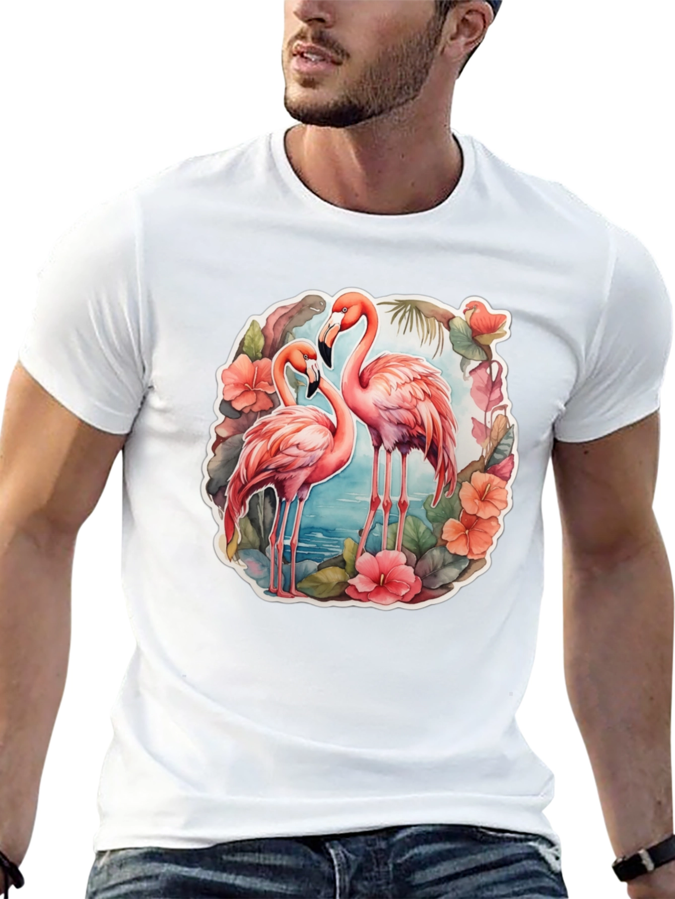 Flamingo Floral Graphic Tee