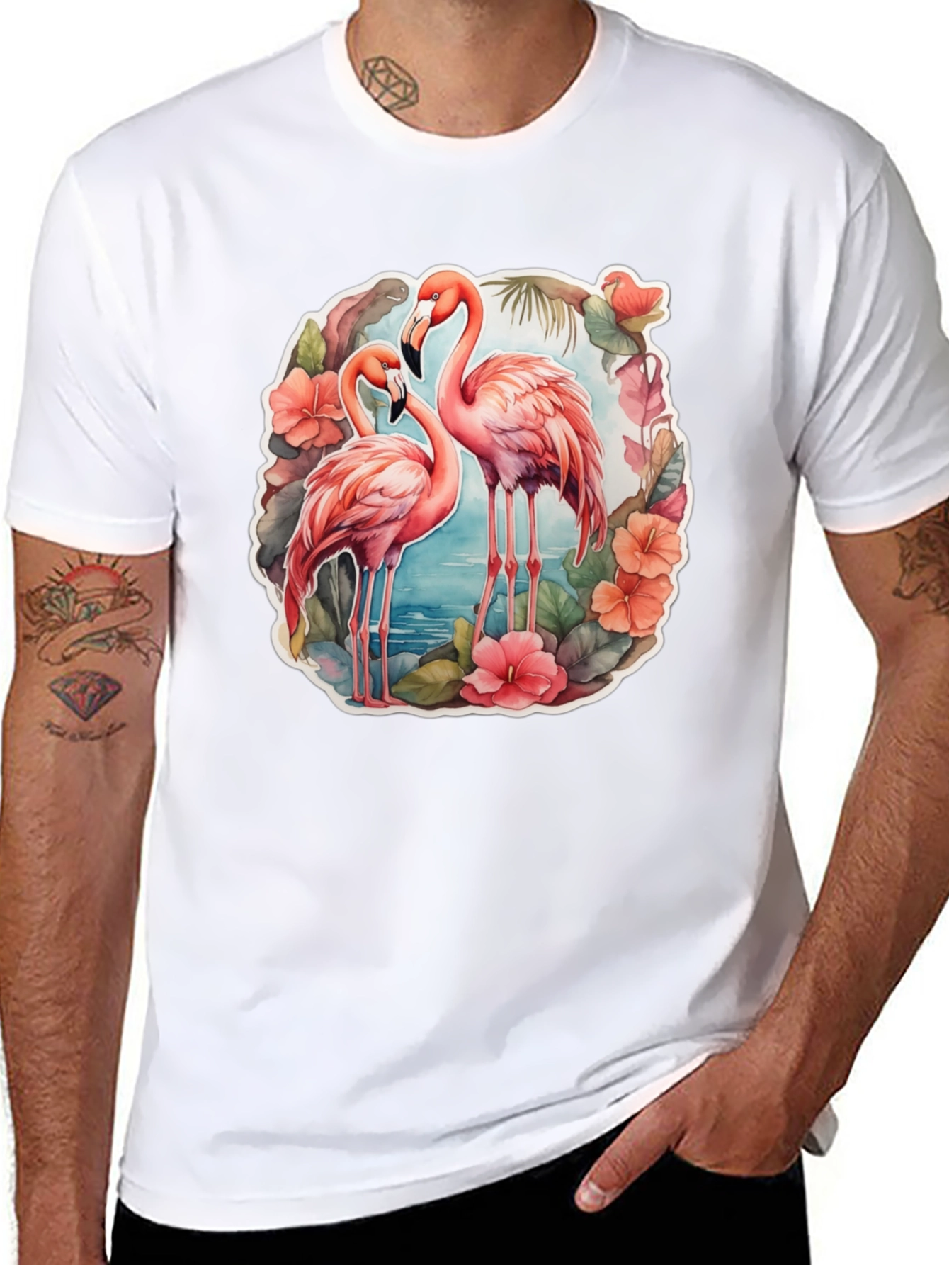 Flamingo Floral Graphic Tee