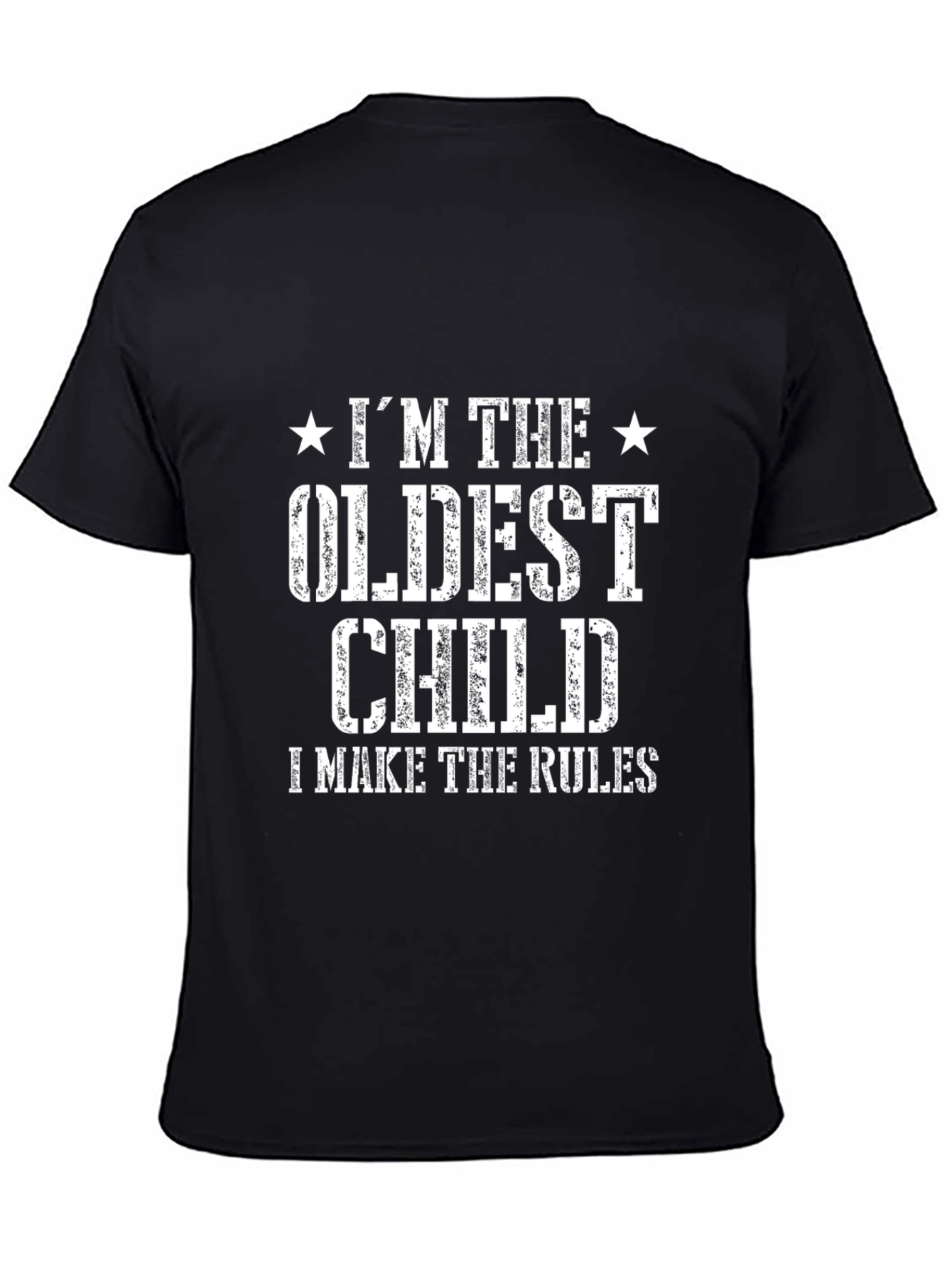 Oldest Child Rules Black T-Shirt