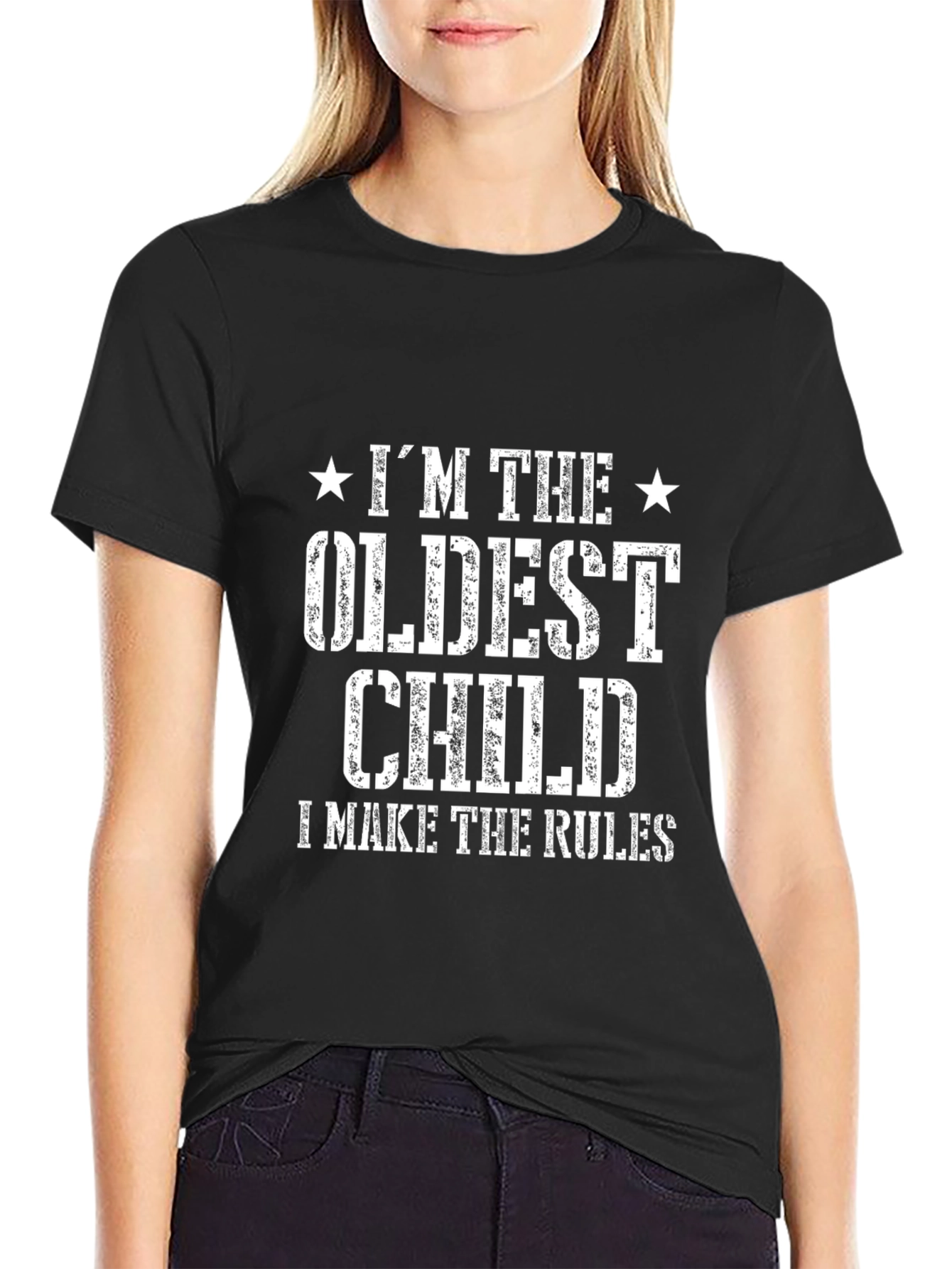 Oldest Child Rules Black T-Shirt