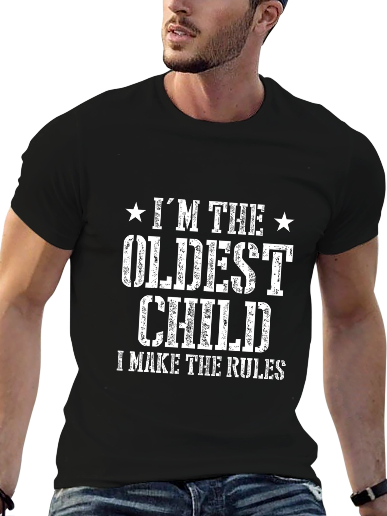 Oldest Child Rules Black T-Shirt