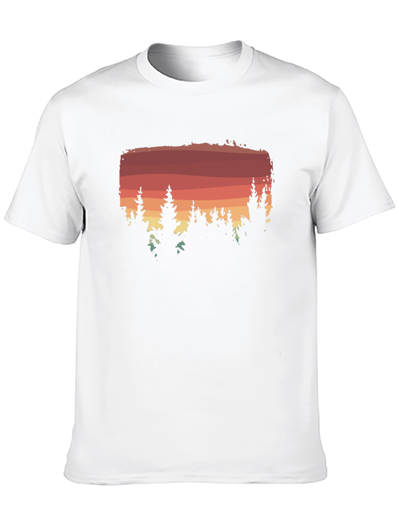 Sunset Forest Graphic Tee - Nature Lovers Shirt