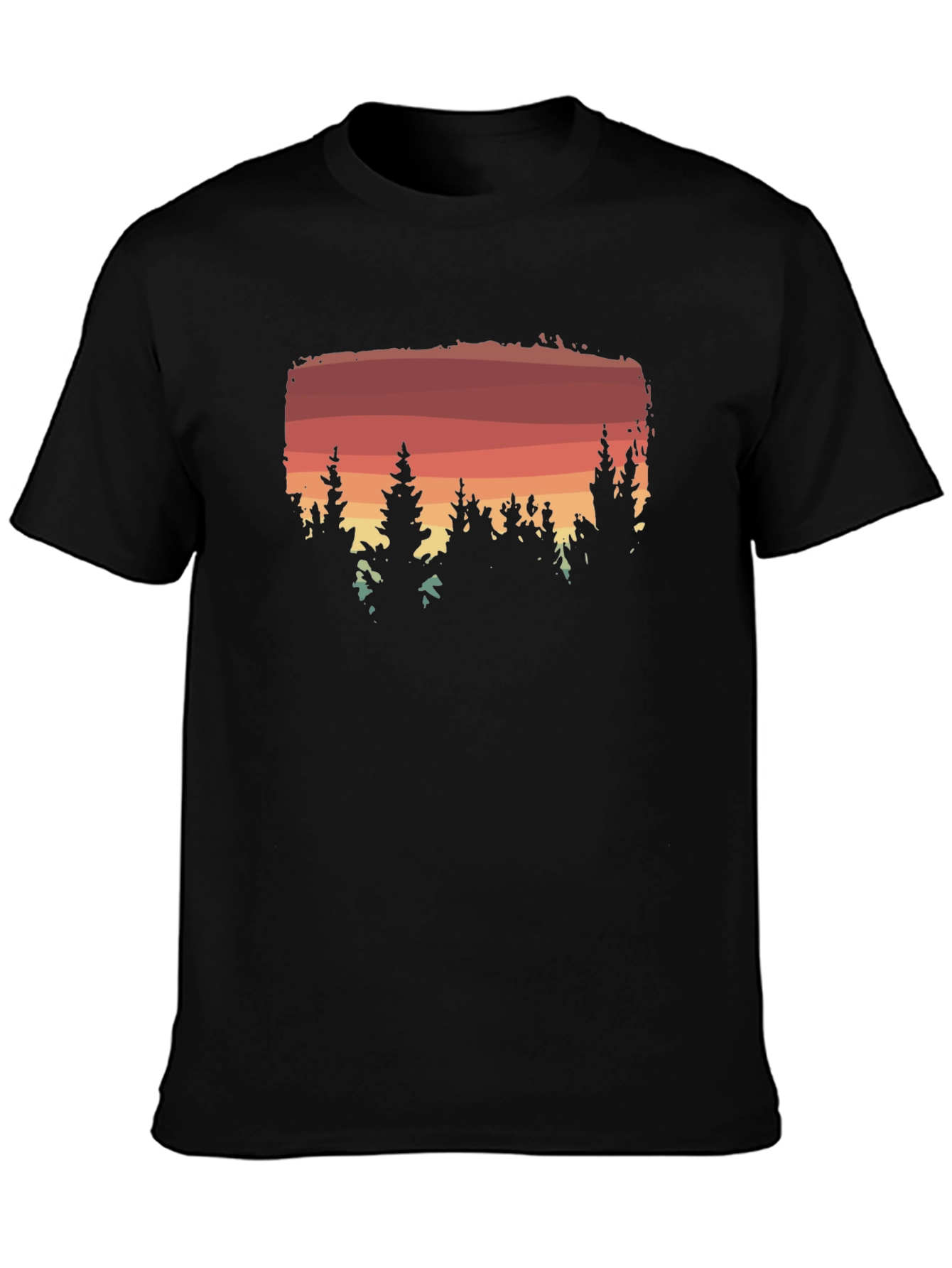 Sunset Forest Graphic Tee - Nature Lovers Shirt