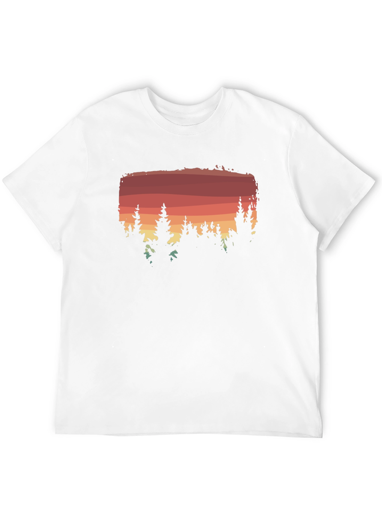 Sunset Forest Graphic Tee - Nature Lovers Shirt