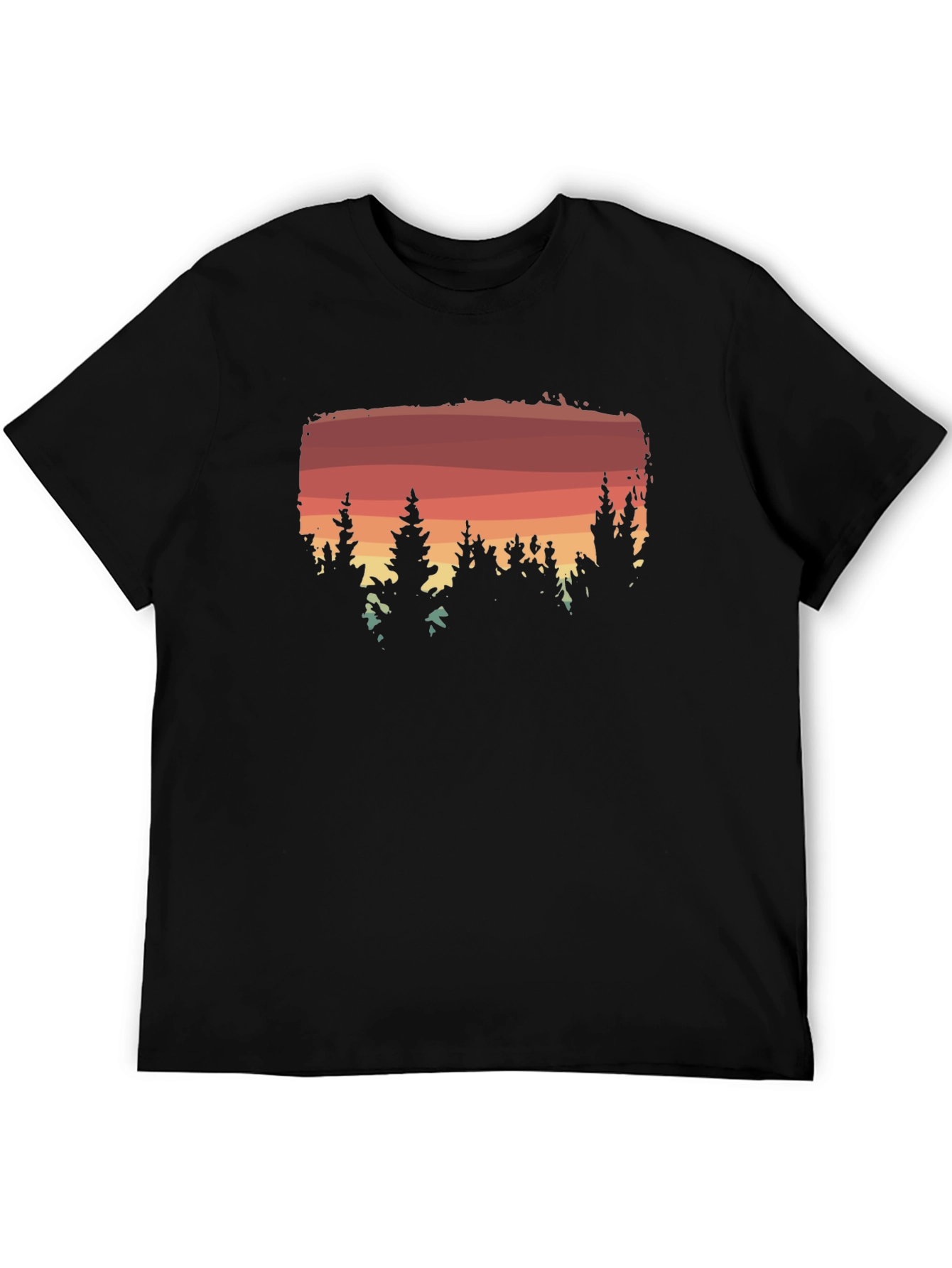 Sunset Forest Graphic Tee - Nature Lovers Shirt