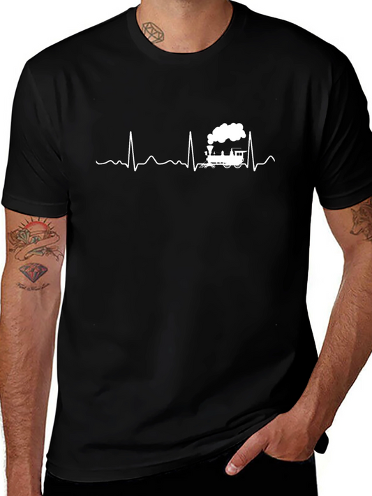 Train Heartbeat Black T-Shirt