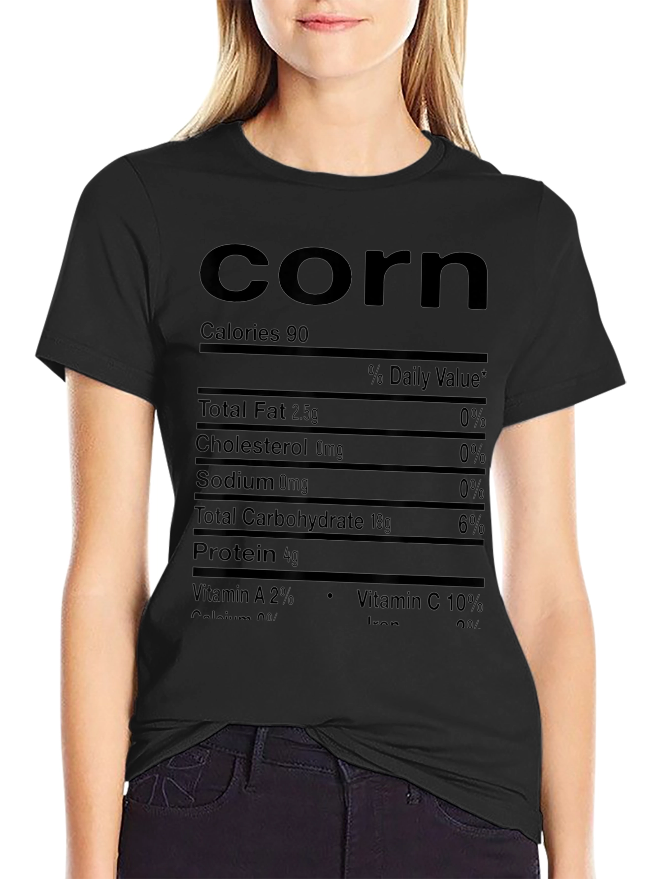Corn Nutrition Facts Graphic T-Shirt