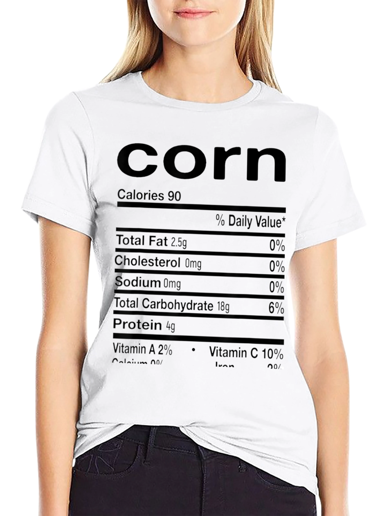 Corn Nutrition Facts Graphic T-Shirt