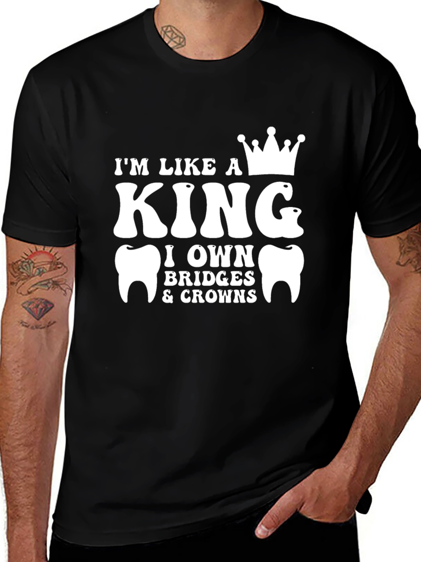 Dentist King Funny Graphic T-Shirt