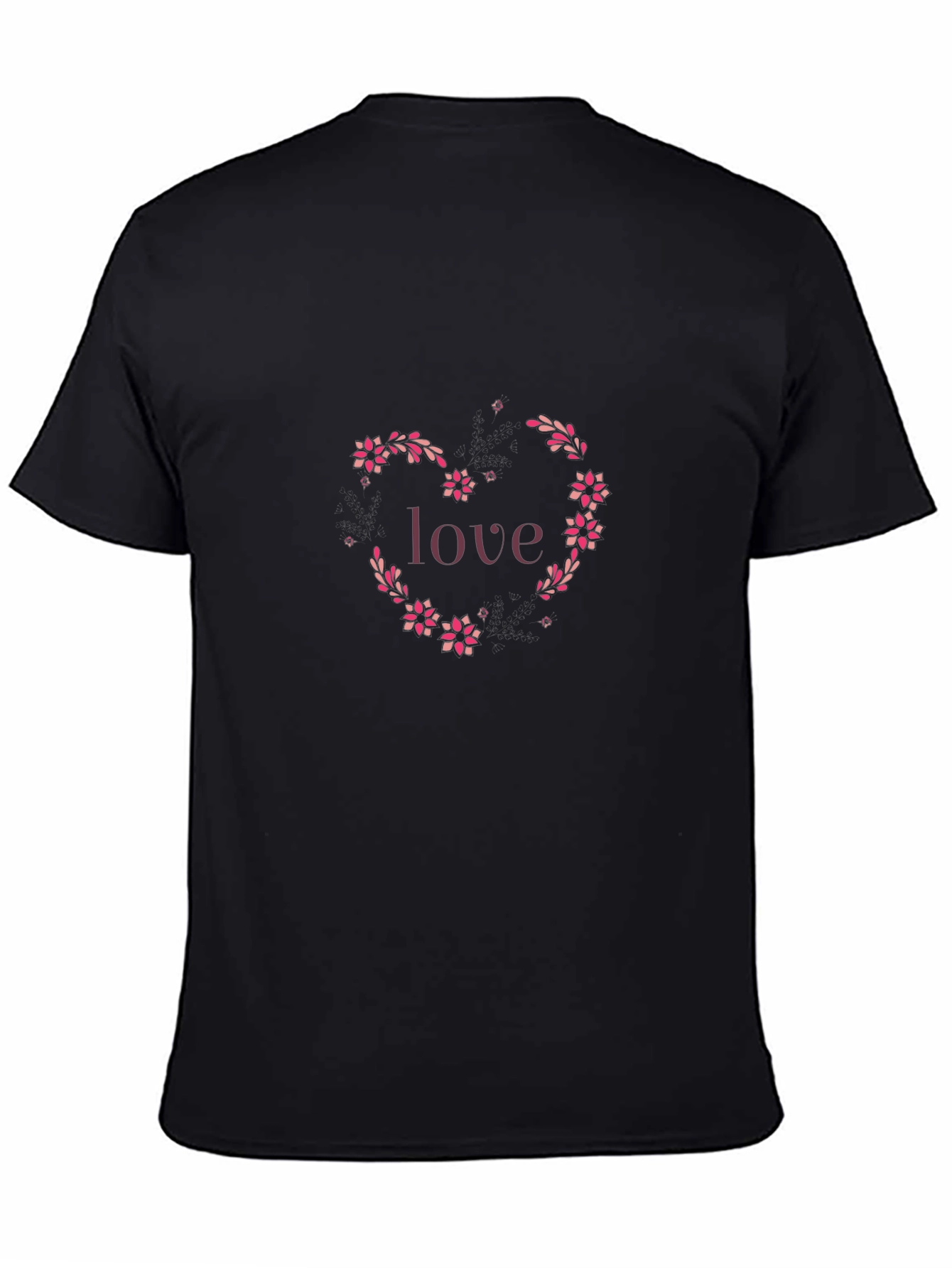Love Floral Heart Graphic T-Shirt