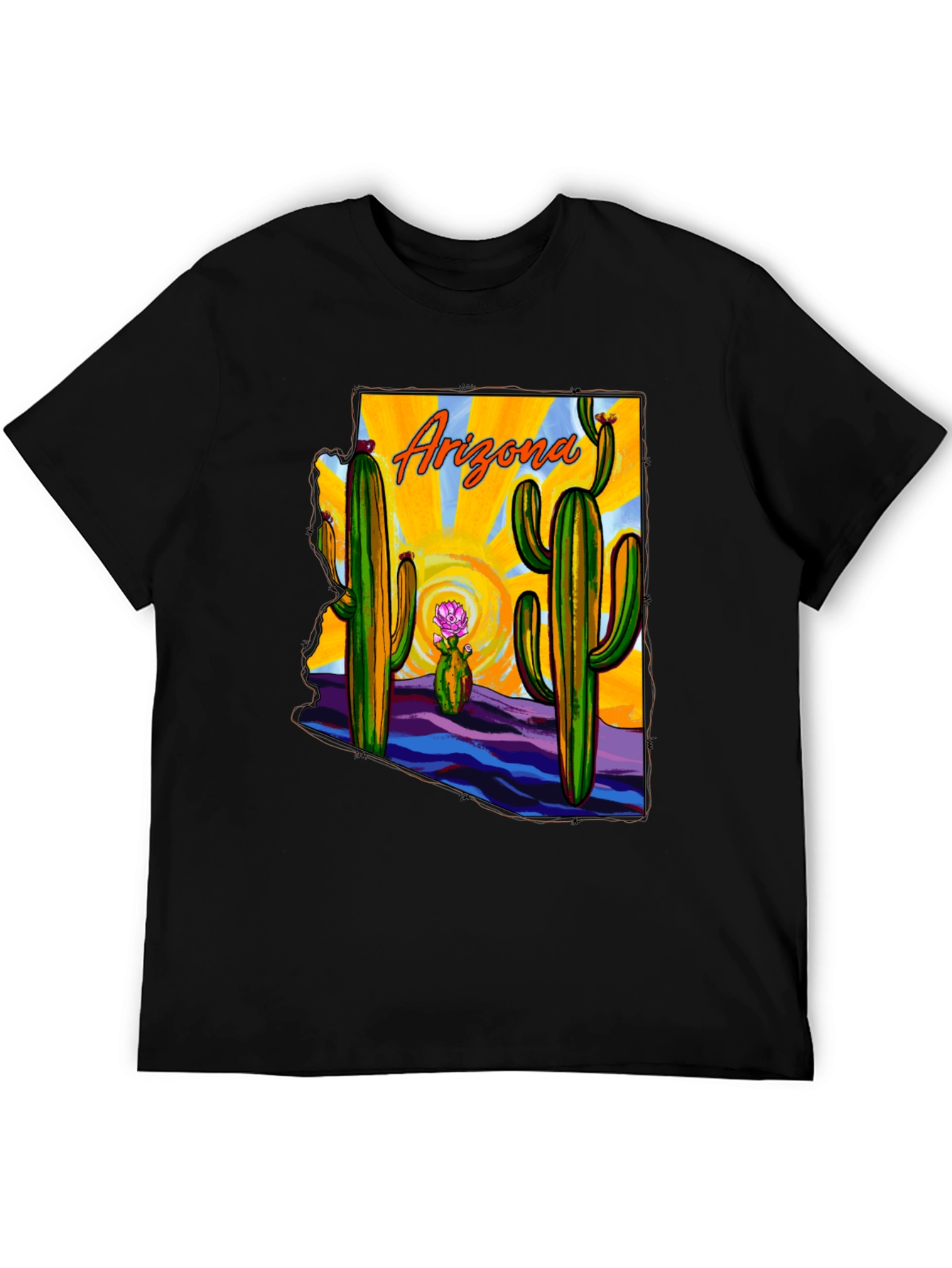 Arizona Cactus State Graphic T-Shirt