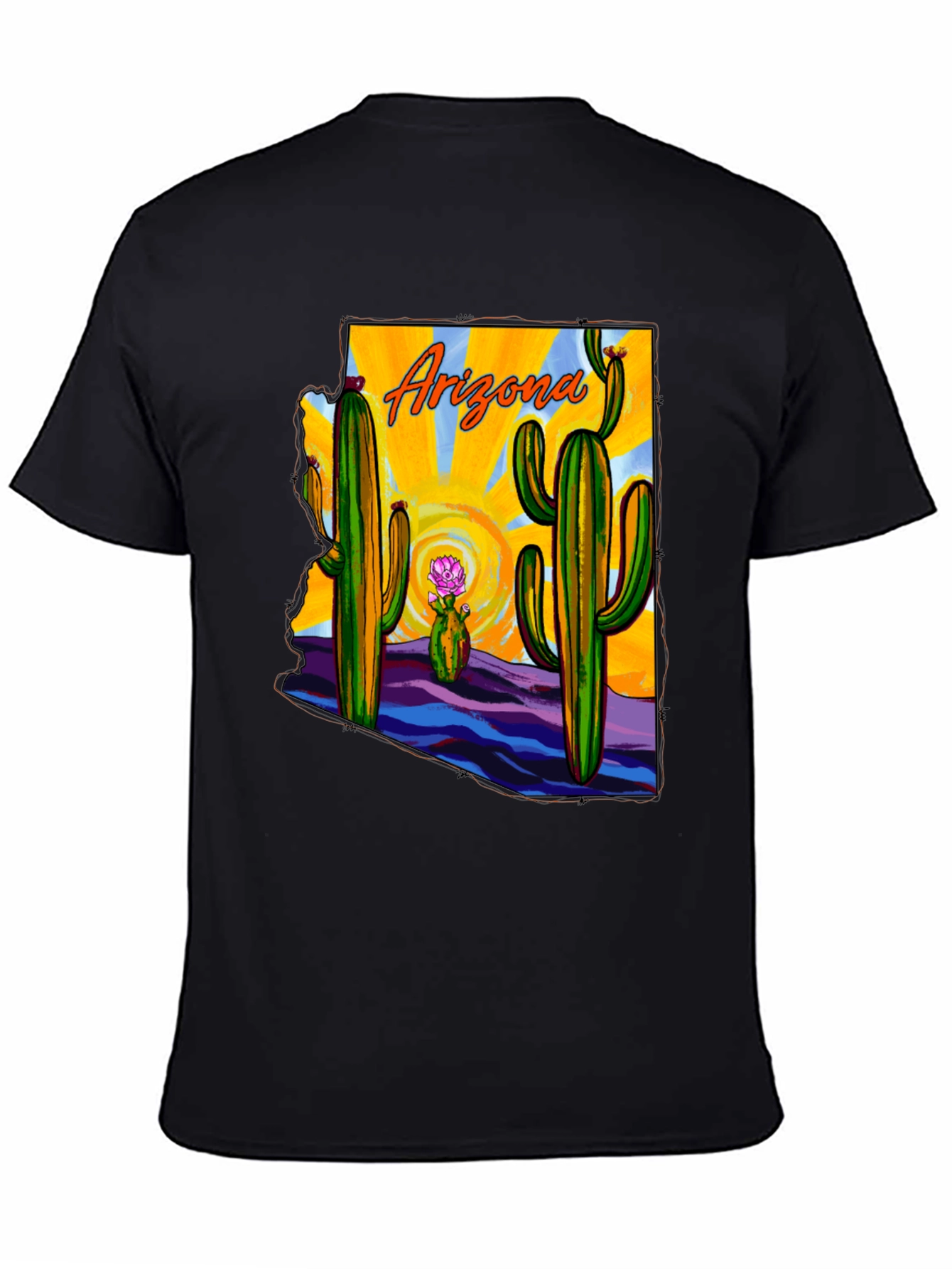 Arizona Cactus State Graphic T-Shirt
