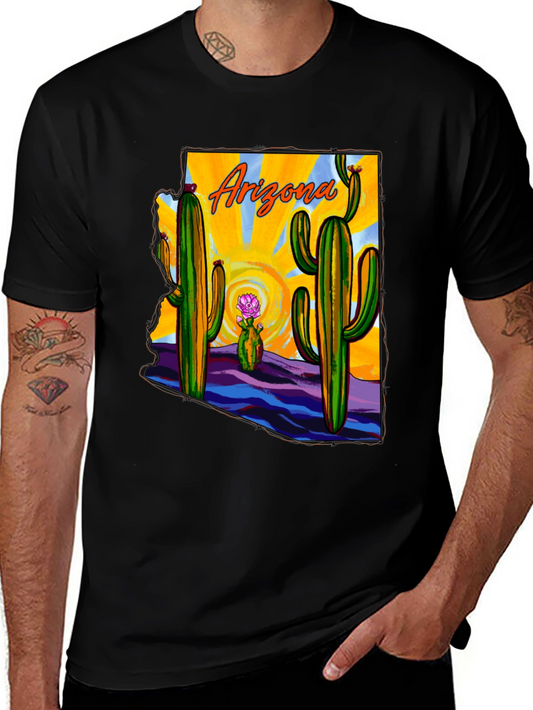 Arizona Cactus State Graphic T-Shirt
