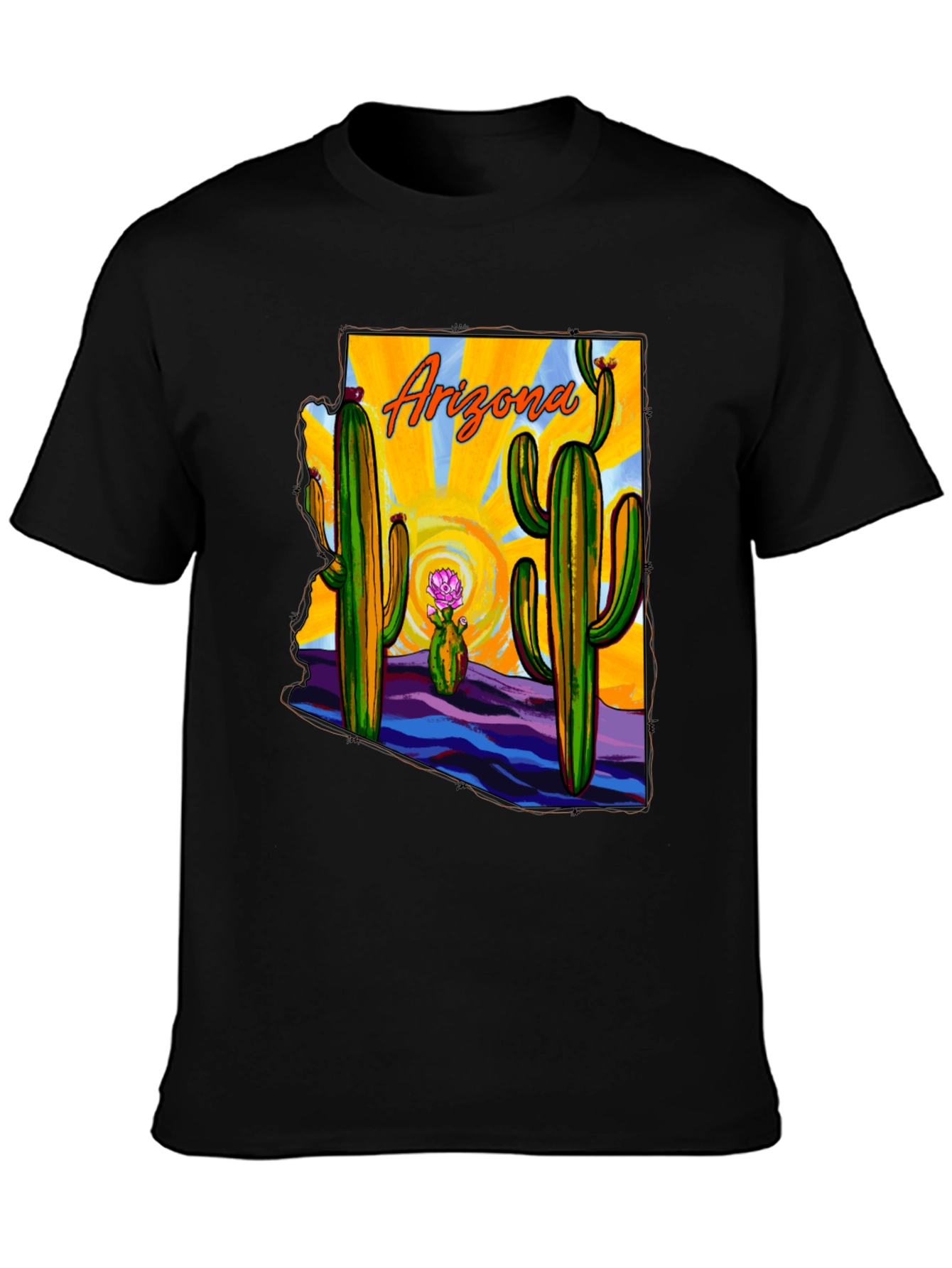 Arizona Cactus State Graphic T-Shirt