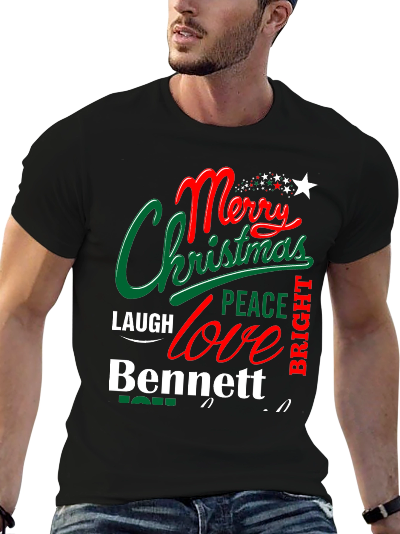 Merry Christmas Family T-Shirt - Personalized