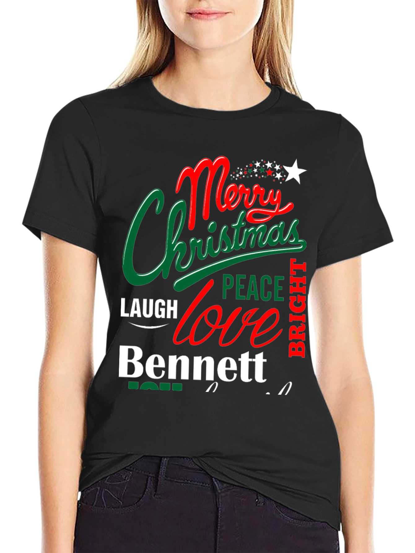 Merry Christmas Family T-Shirt - Personalized