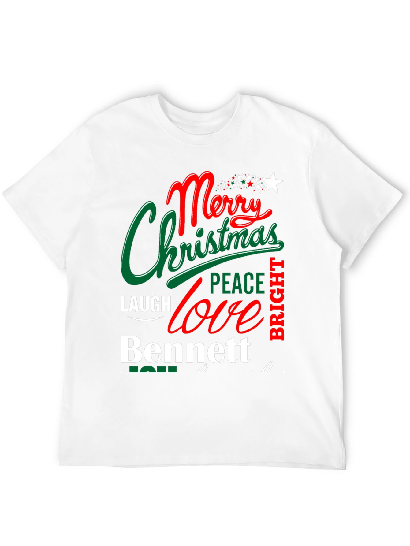 Merry Christmas Family T-Shirt - Personalized