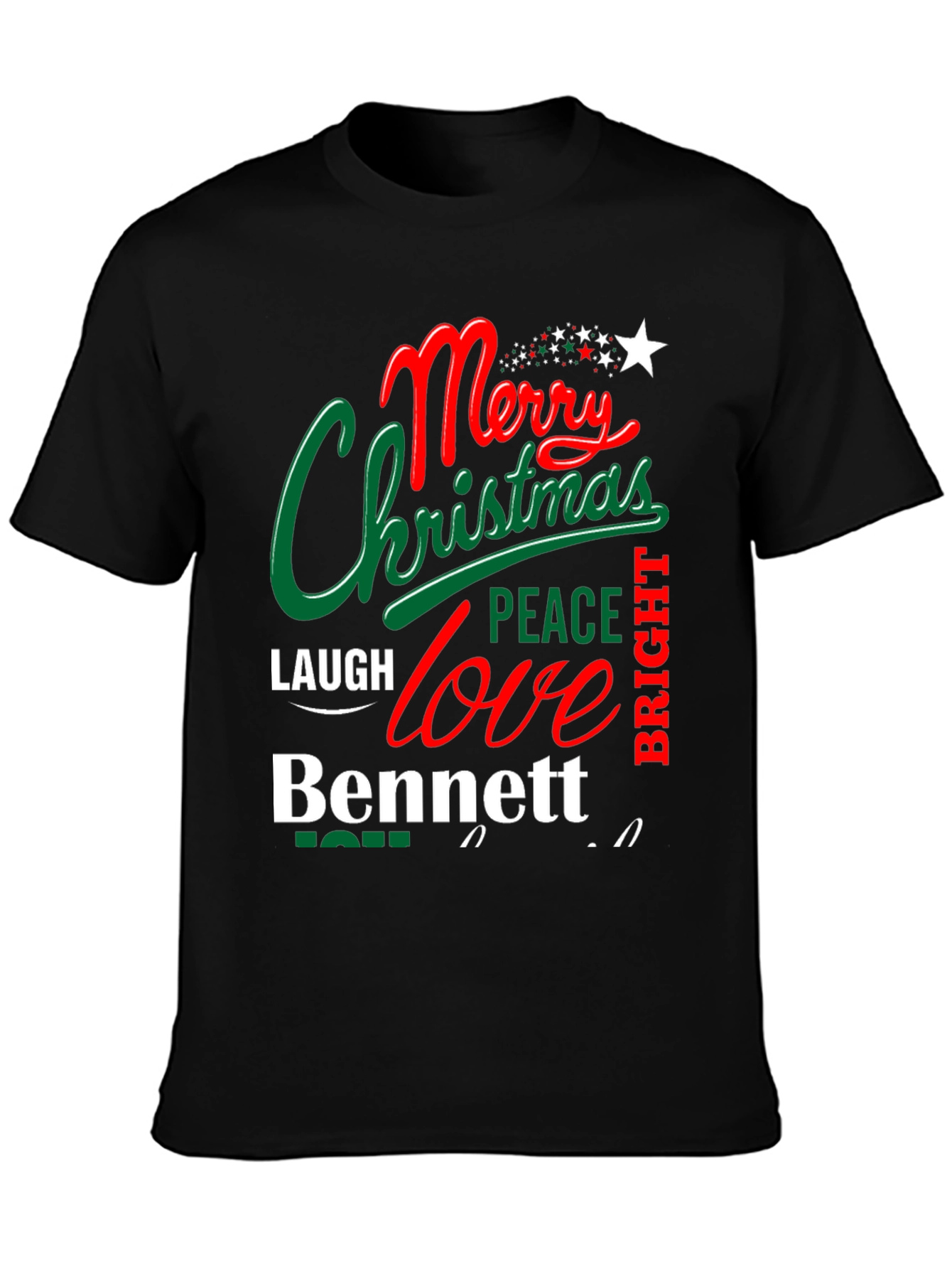 Merry Christmas Family T-Shirt - Personalized