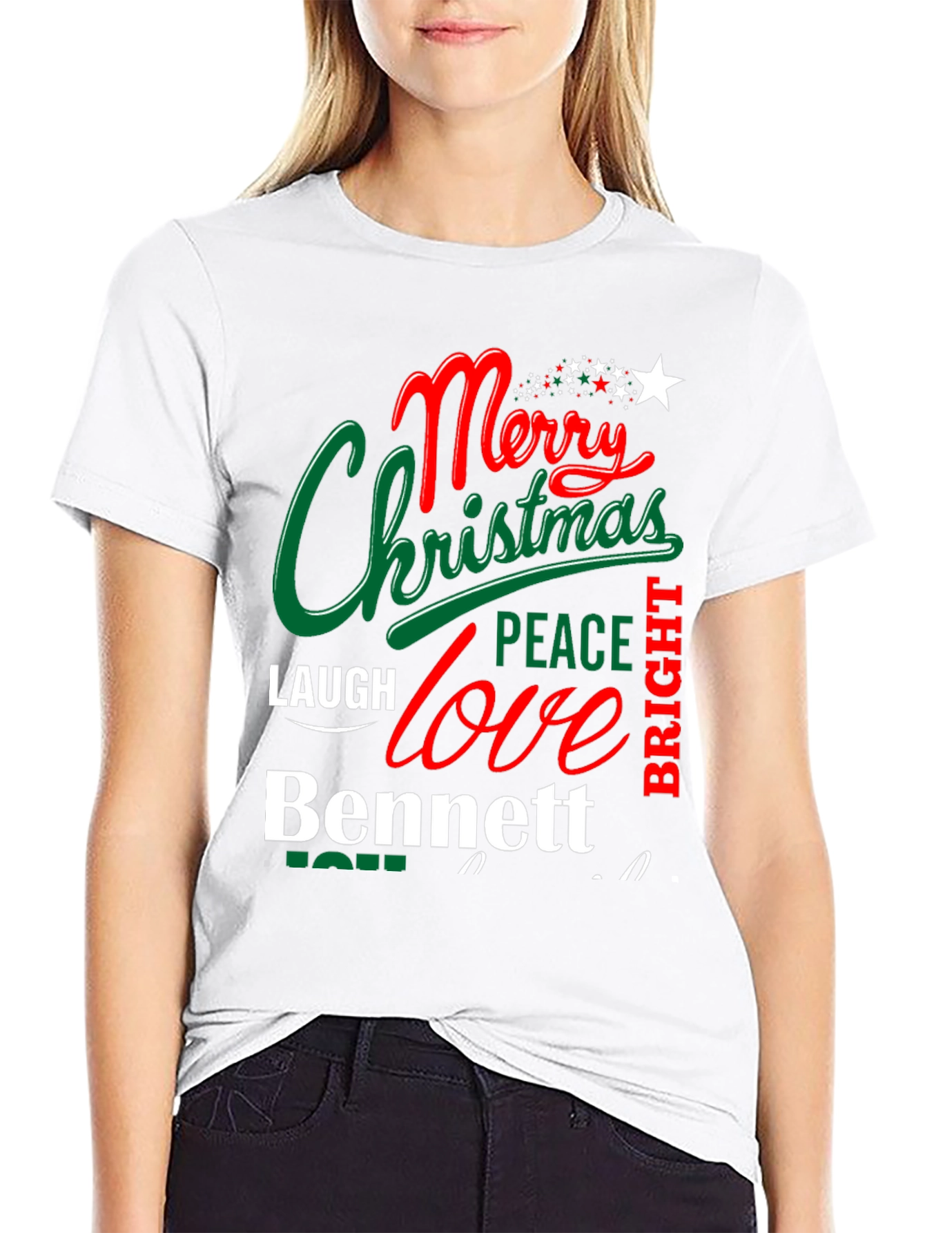 Merry Christmas Family T-Shirt - Personalized