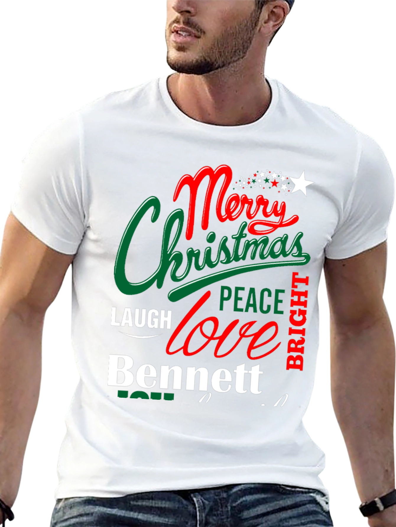 Merry Christmas Family T-Shirt - Personalized
