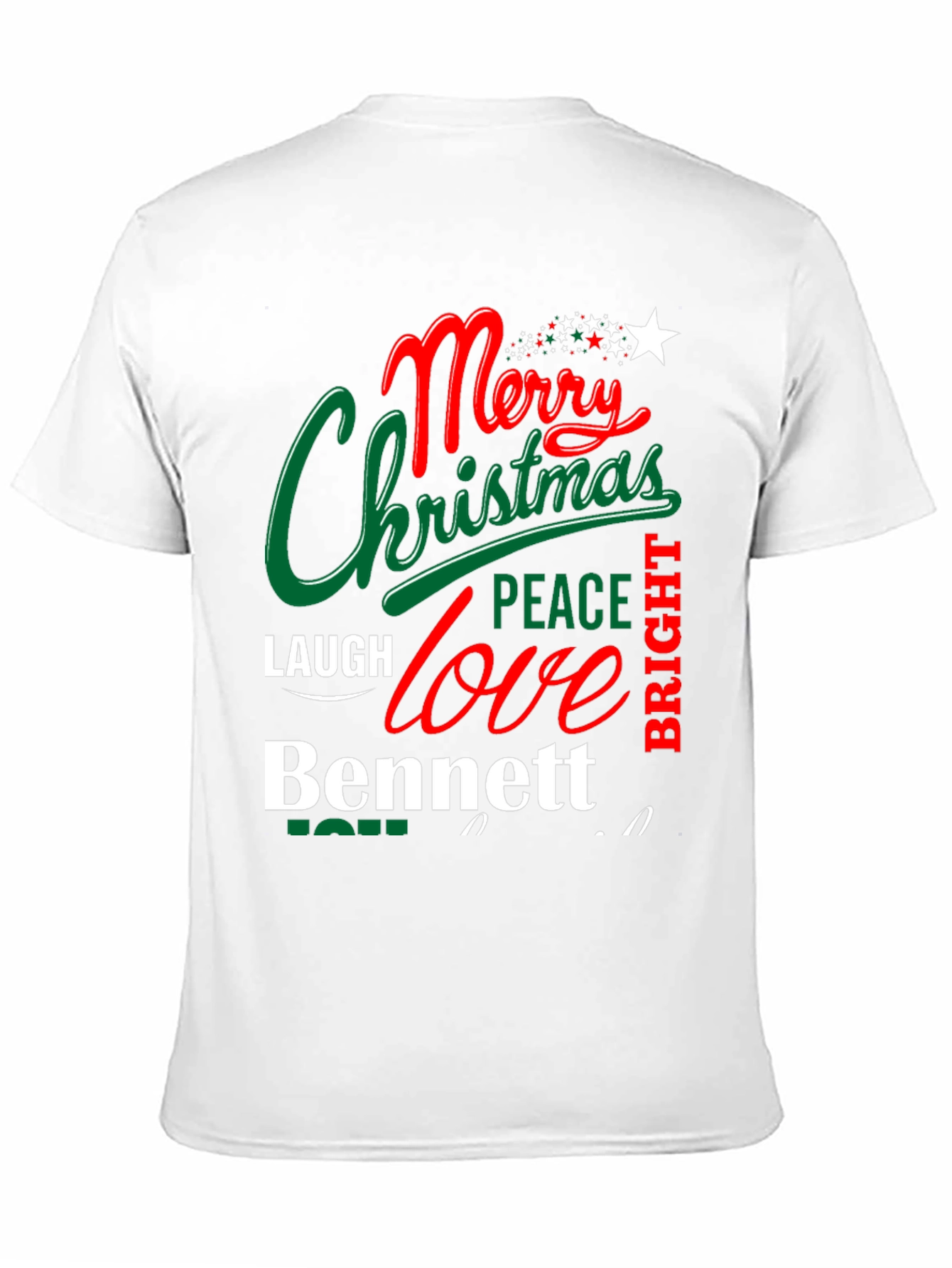 Merry Christmas Family T-Shirt - Personalized
