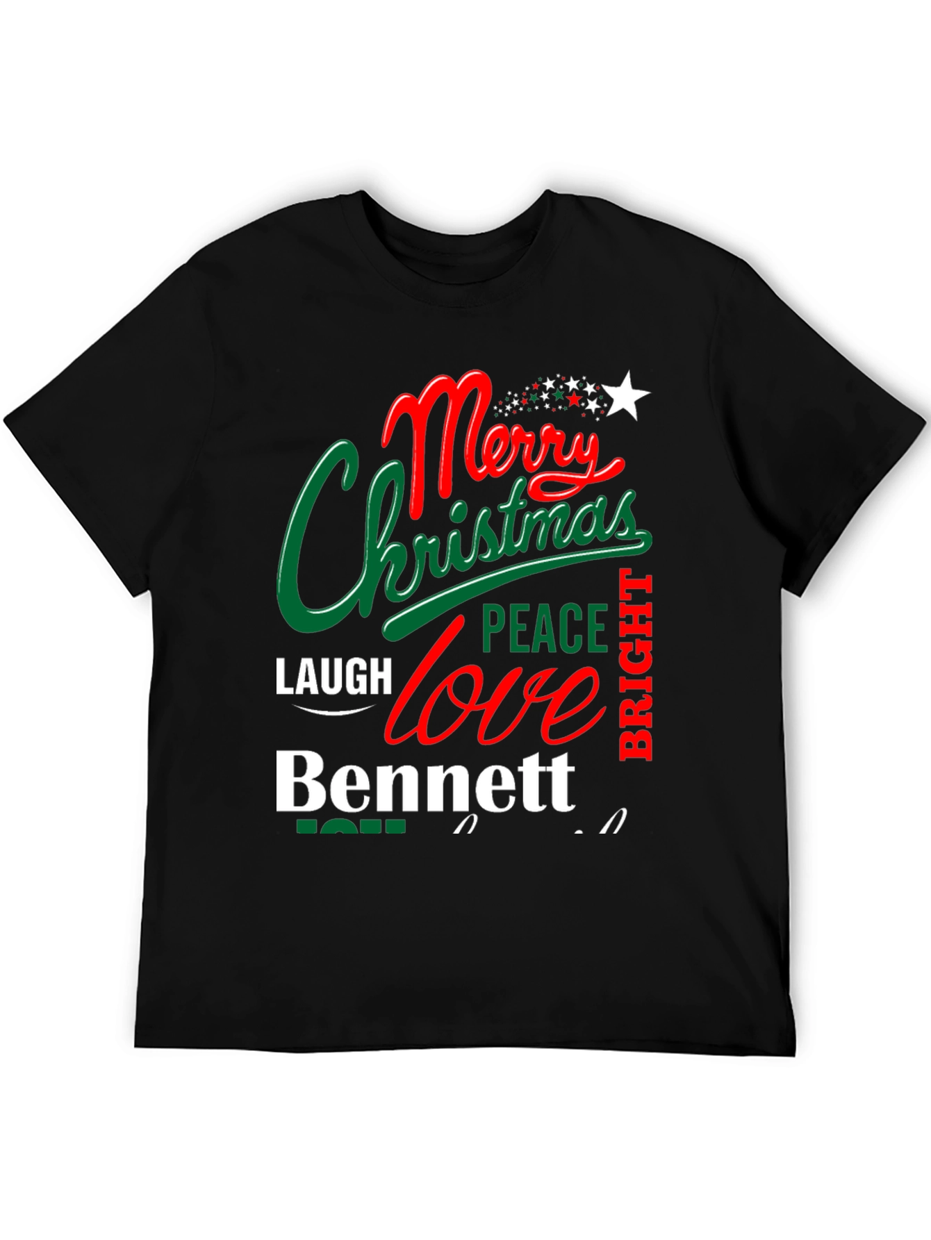 Merry Christmas Family T-Shirt - Personalized