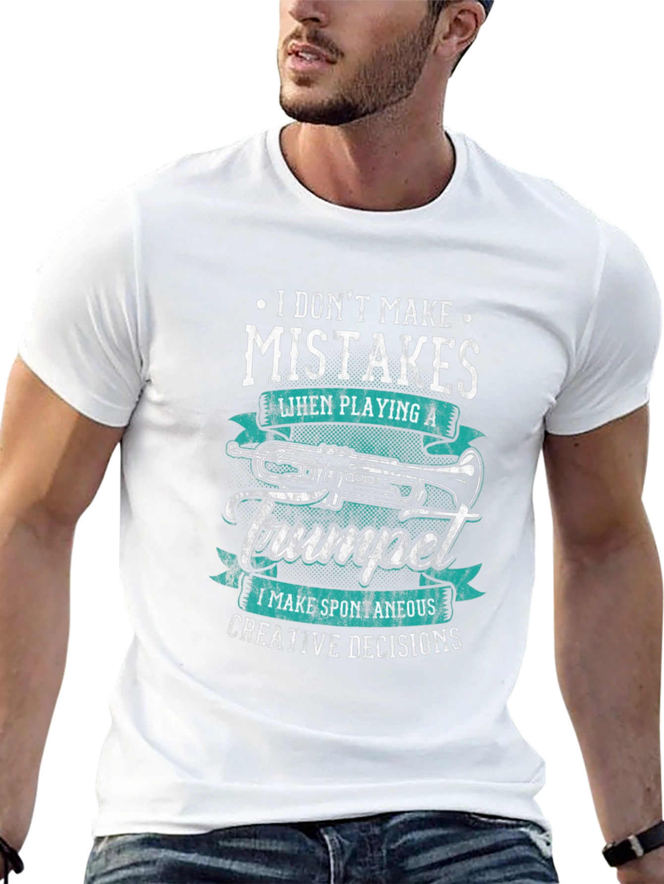 Trumpet Player T-Shirt: No Mistakes Creative Decisions