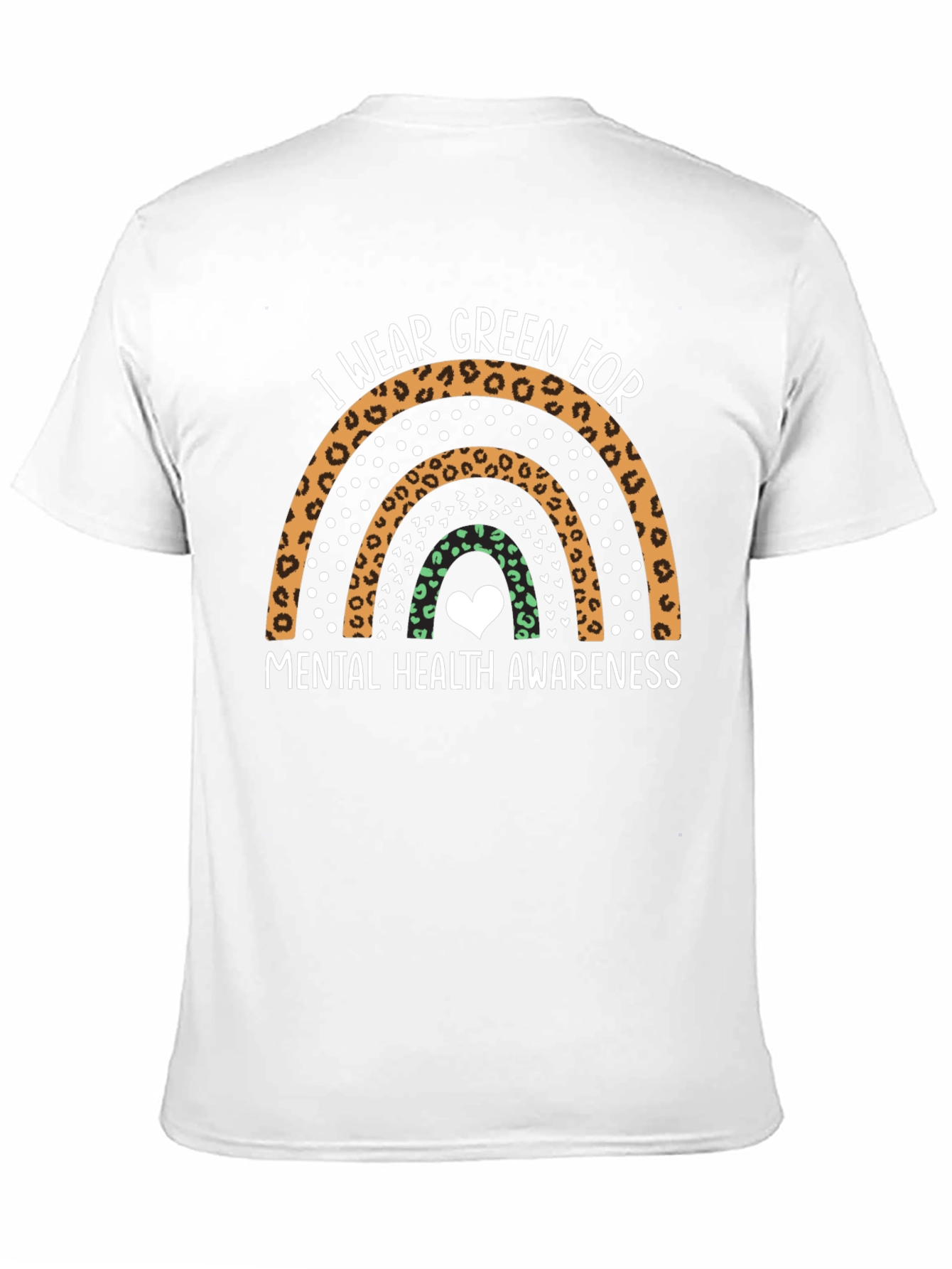 Mental Health Awareness Green Rainbow T-Shirt