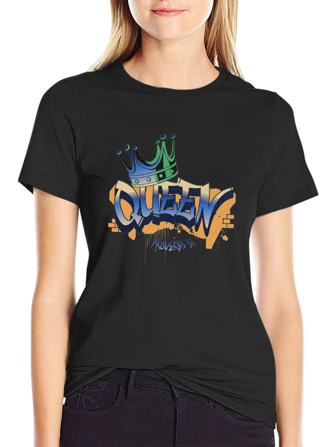 Queen Graffiti T-Shirt - Crown Graphic Tee