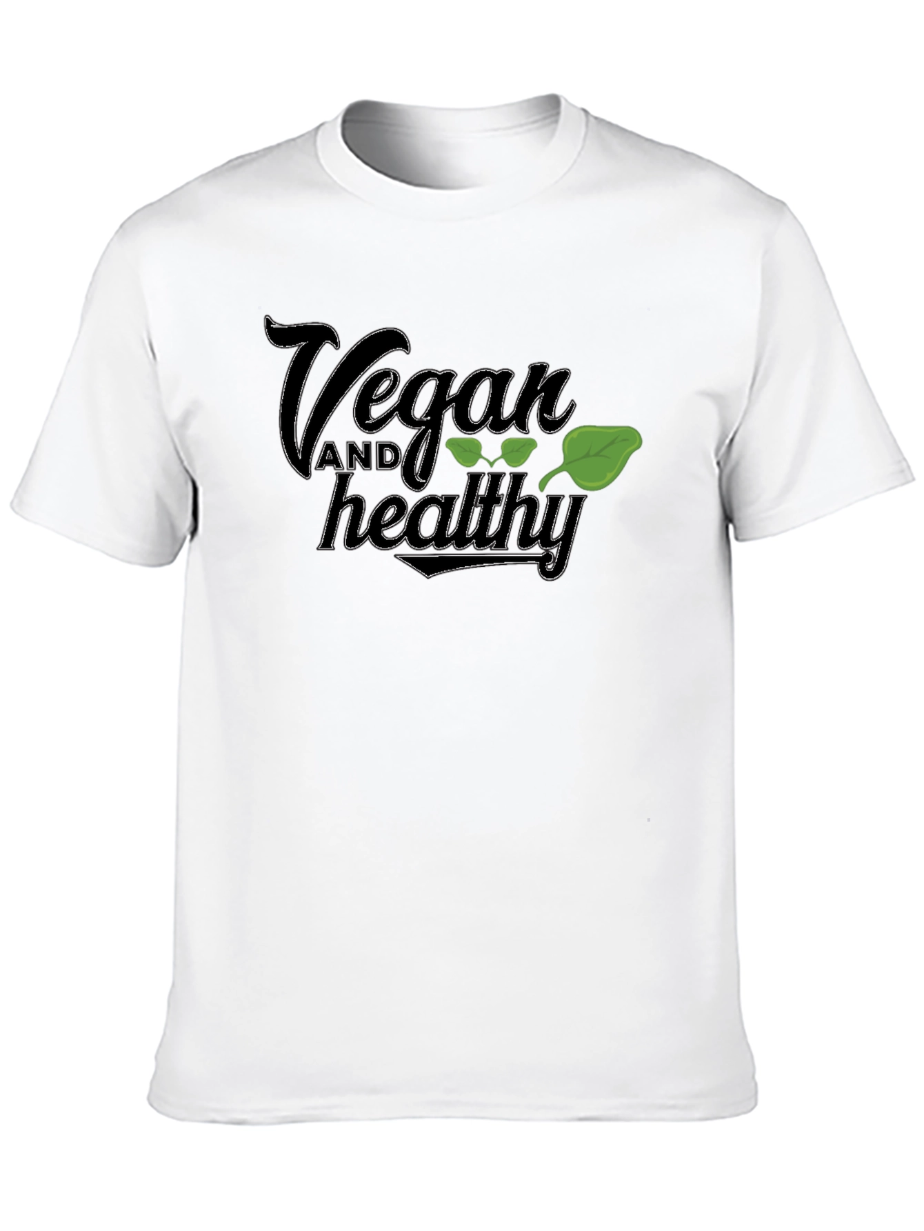 Vegan and Healthy Black T-Shirt