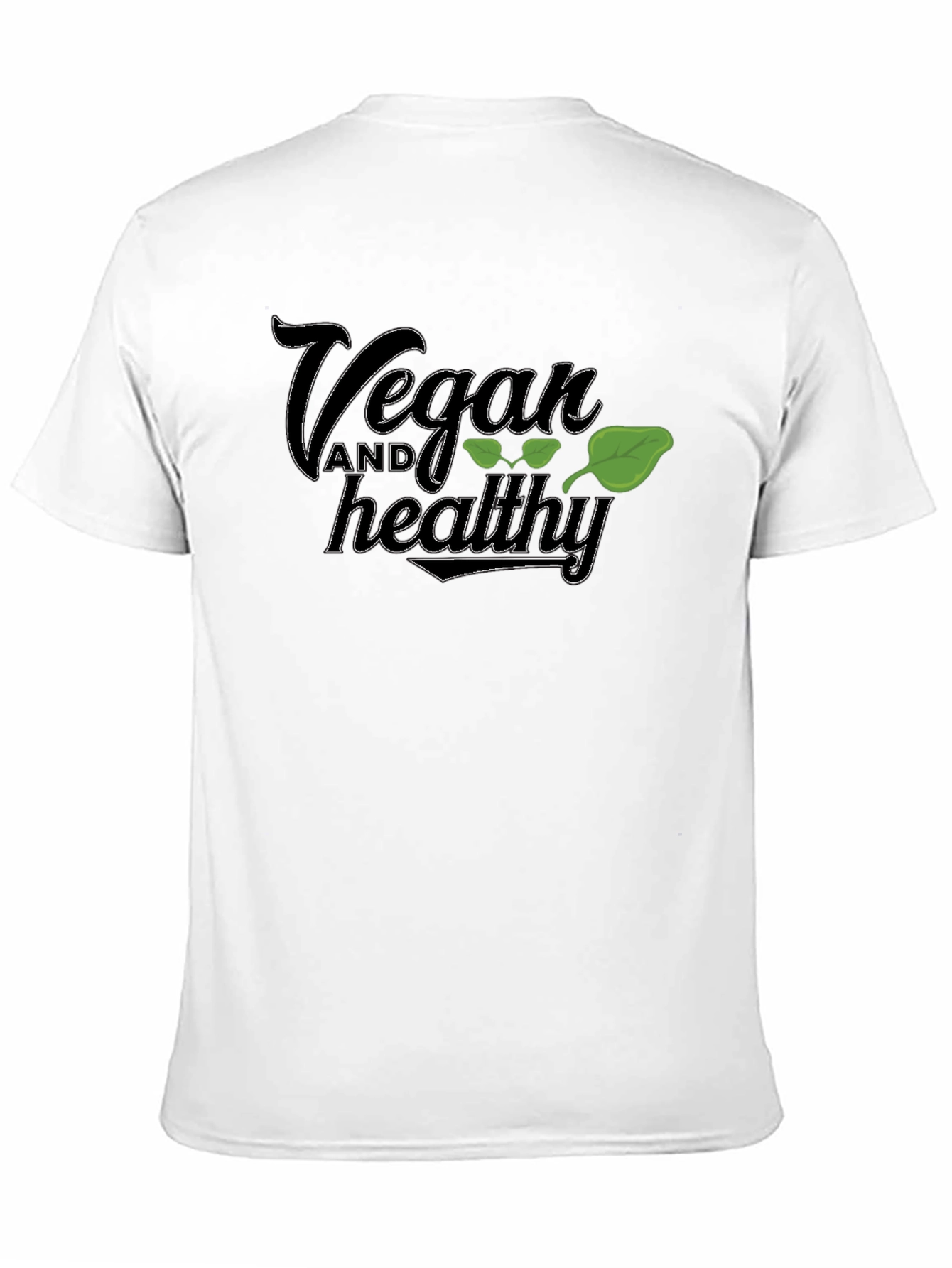 Vegan and Healthy Black T-Shirt