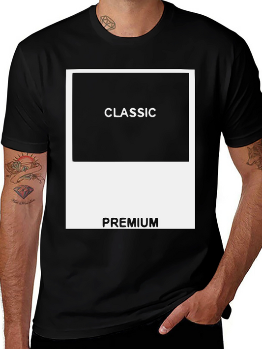 Classic Premium Graphic Print Black T-Shirt