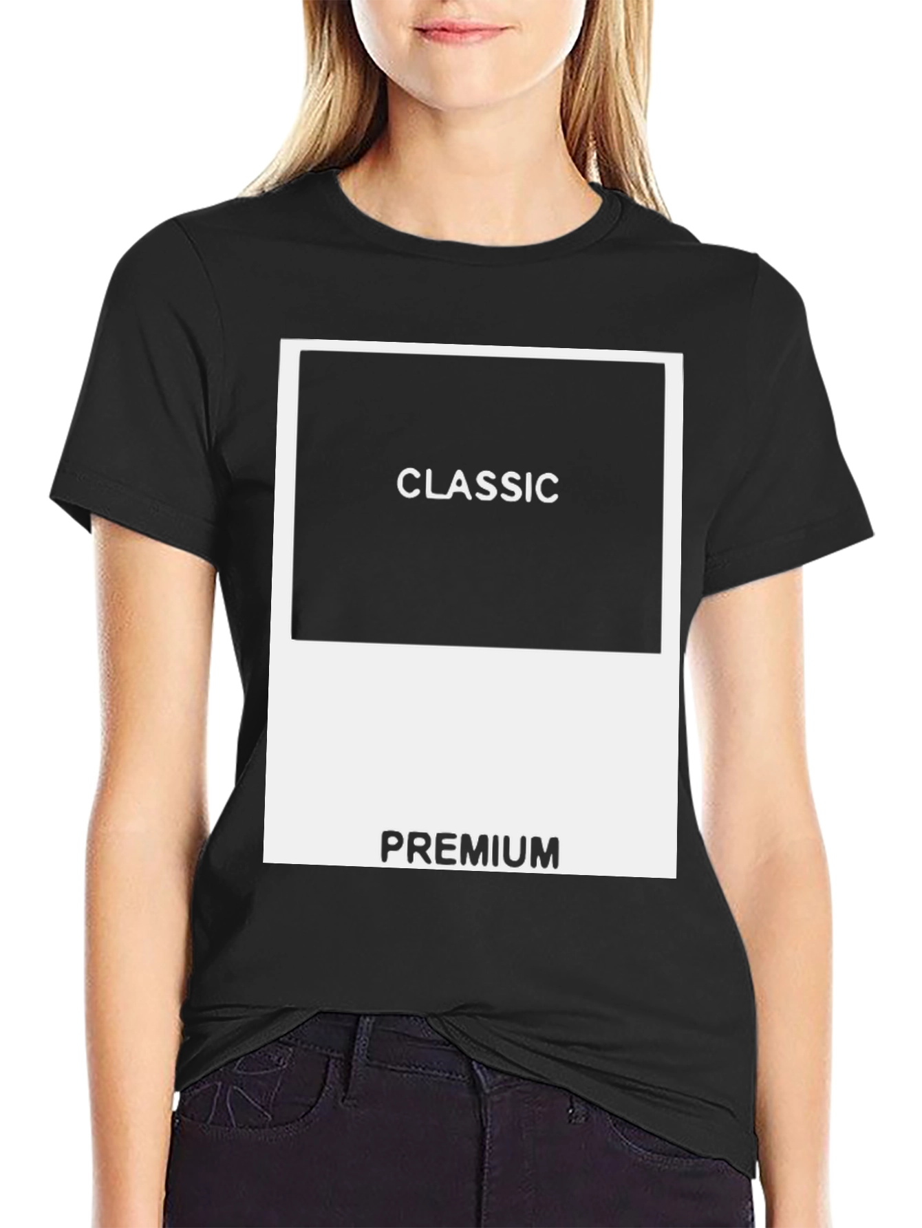 Classic Premium Graphic Print Black T-Shirt