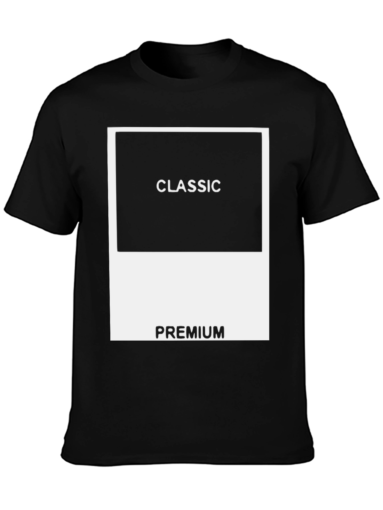 Classic Premium Graphic Print Black T-Shirt