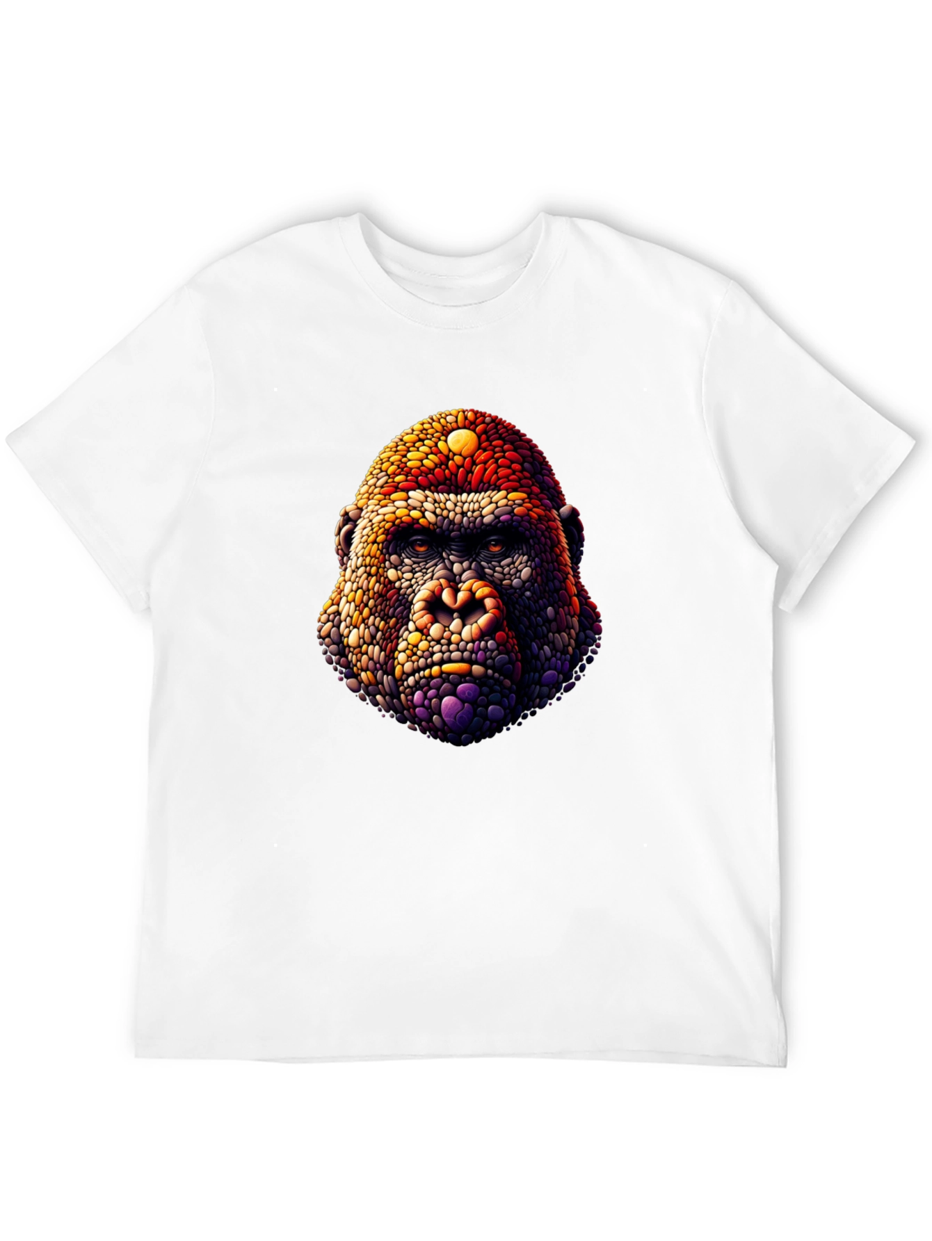 Gorilla Head Graphic Print Black T-Shirt
