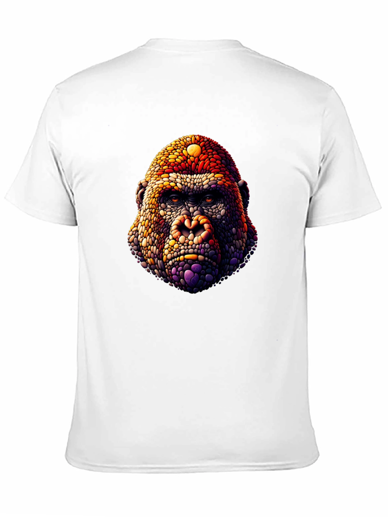 Gorilla Head Graphic Print Black T-Shirt