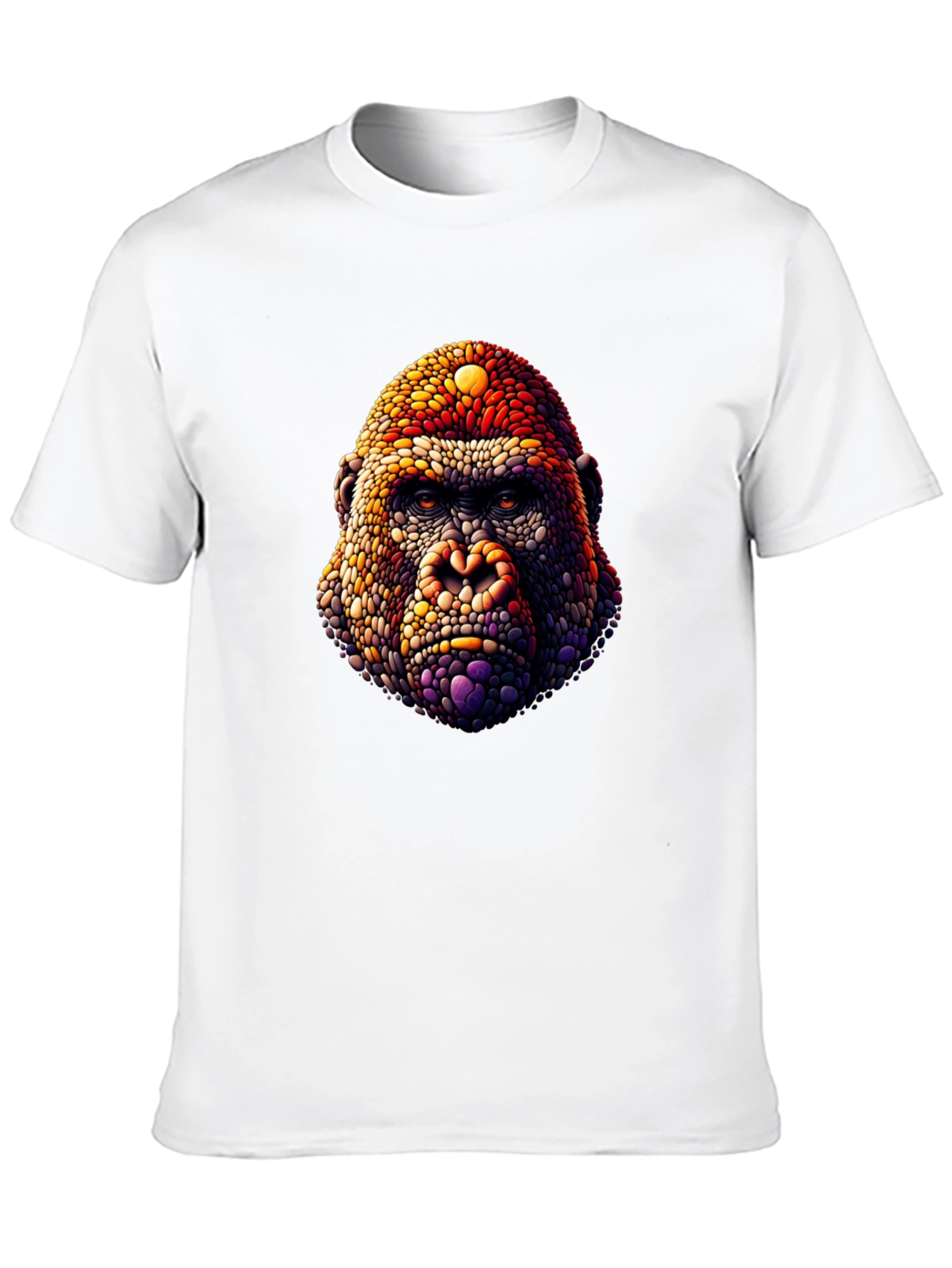 Gorilla Head Graphic Print Black T-Shirt
