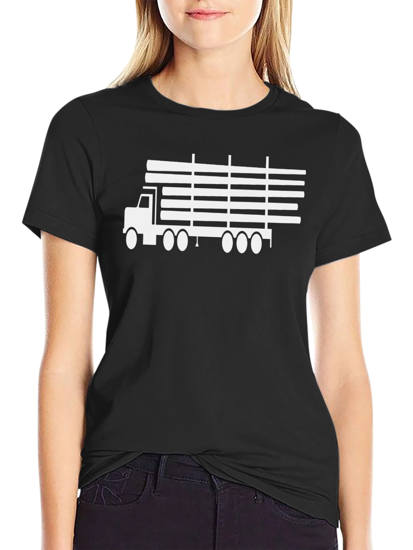 Trucking Graphic Tee - Heavy Duty Black T-Shirt