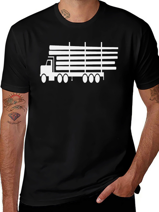 Trucking Graphic Tee - Heavy Duty Black T-Shirt
