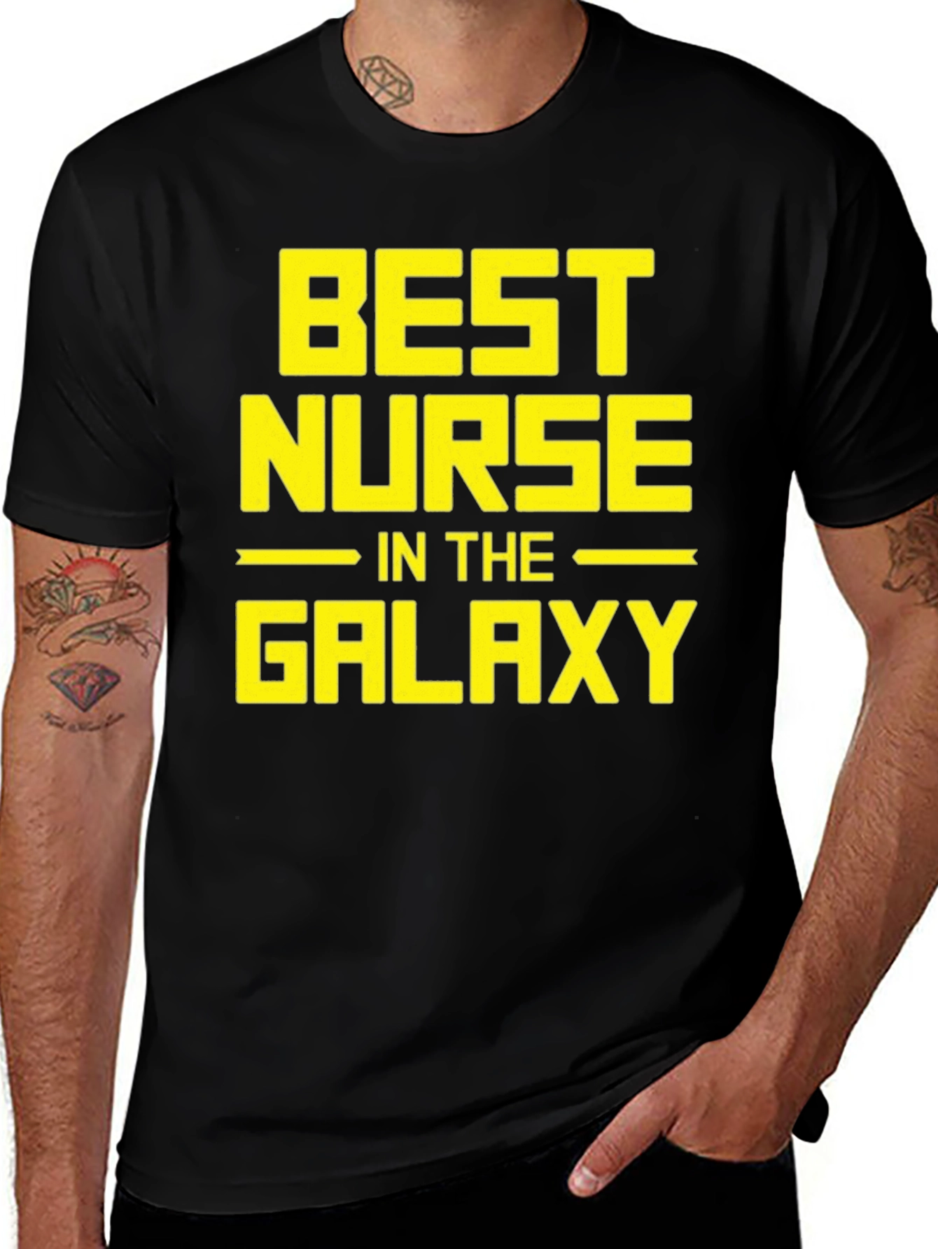 Best Nurse in the Galaxy Black Graphic Tee