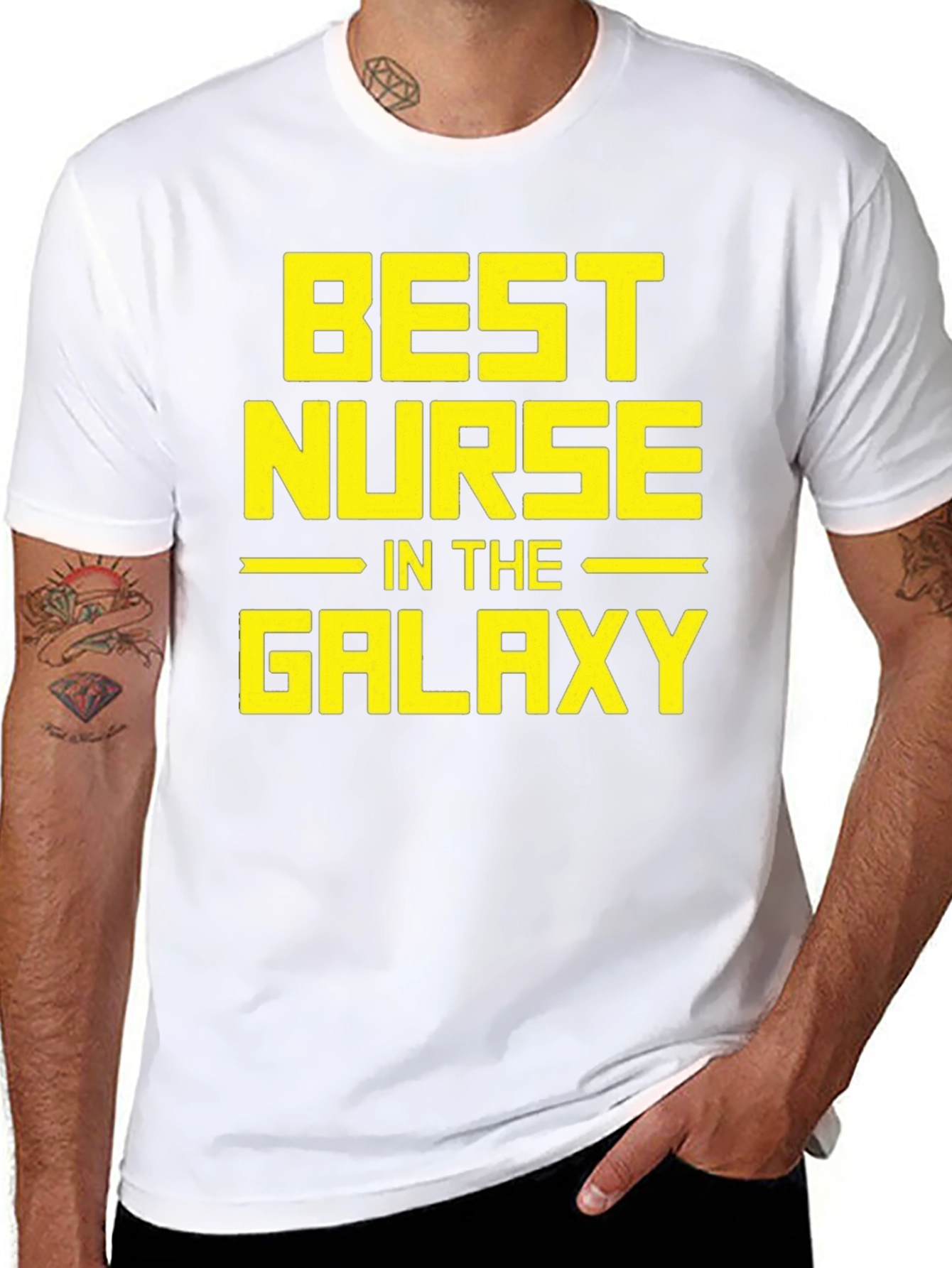Best Nurse in the Galaxy Black Graphic Tee
