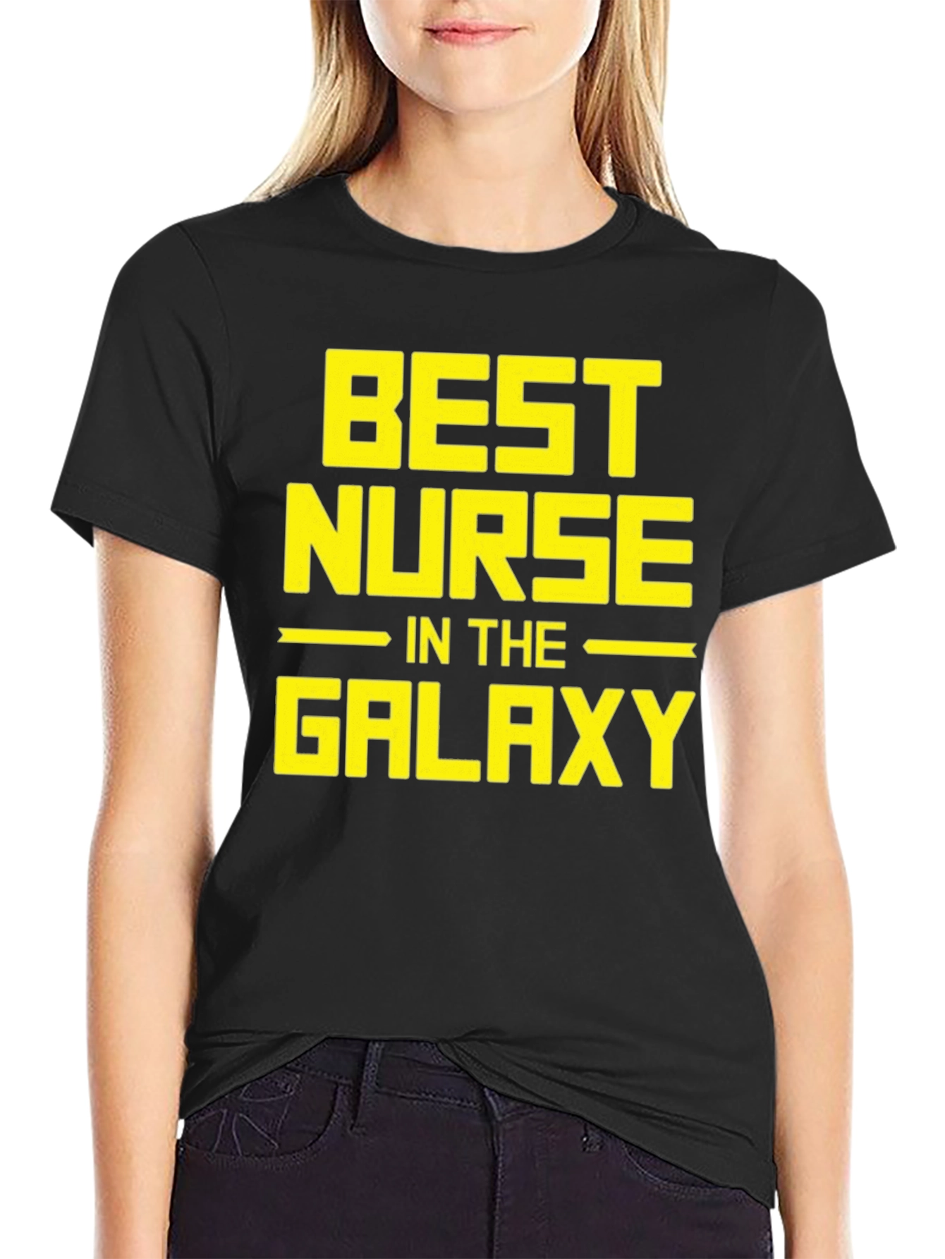 Best Nurse in the Galaxy Black Graphic Tee