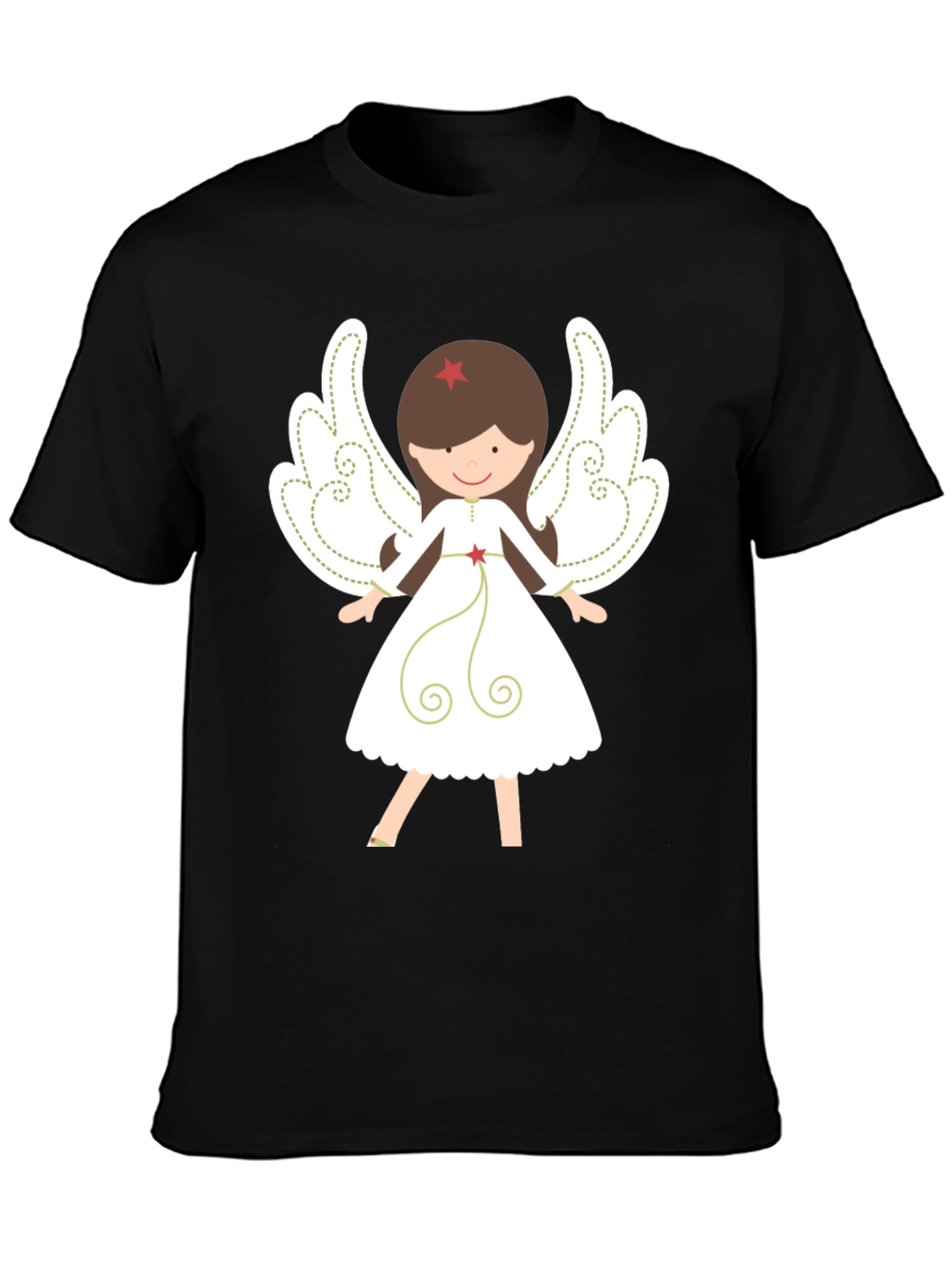 Angel Graphic Tee - Festive Holiday Shirt