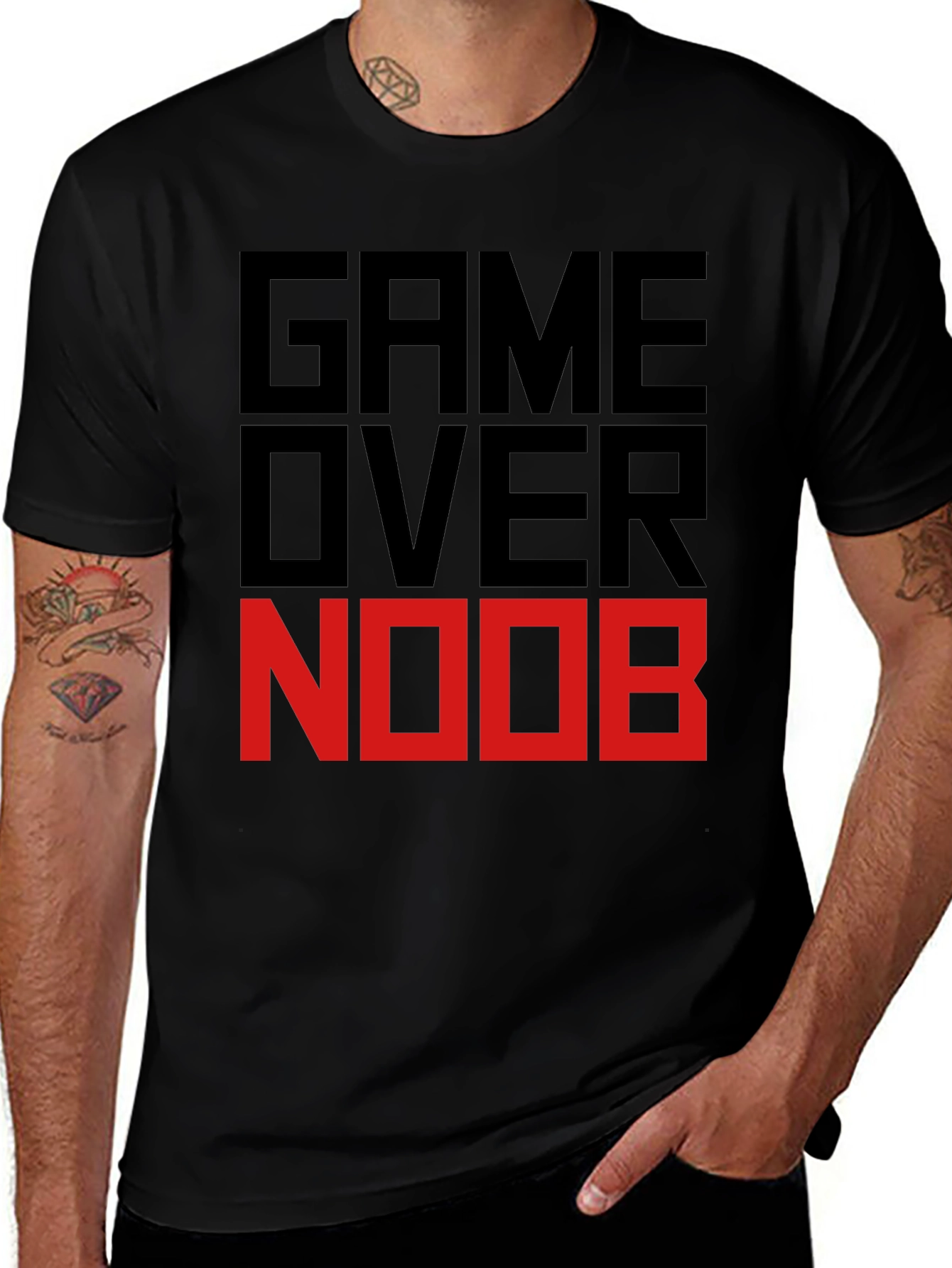 Game Over Noob Black T-Shirt