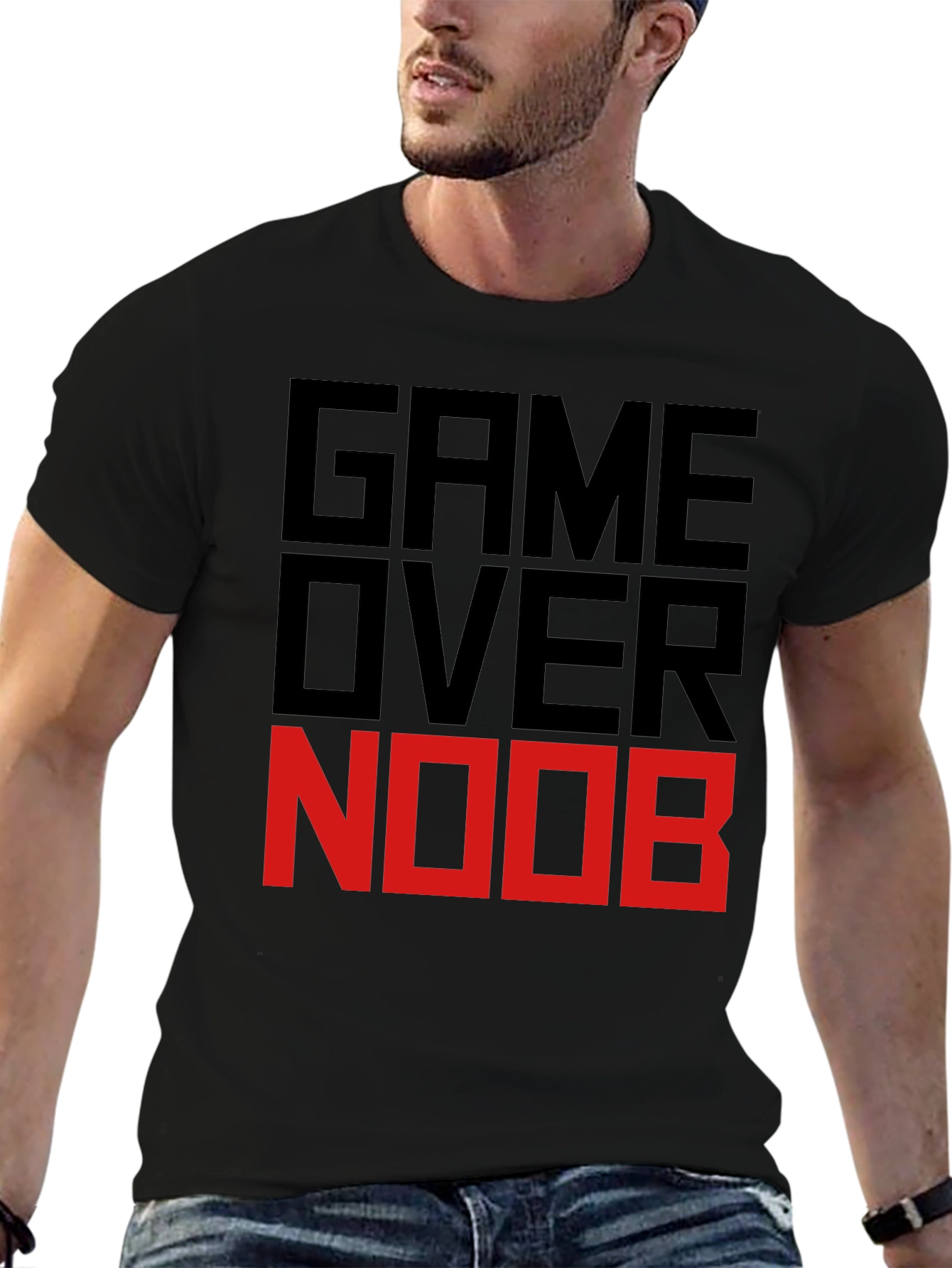 Game Over Noob Black T-Shirt