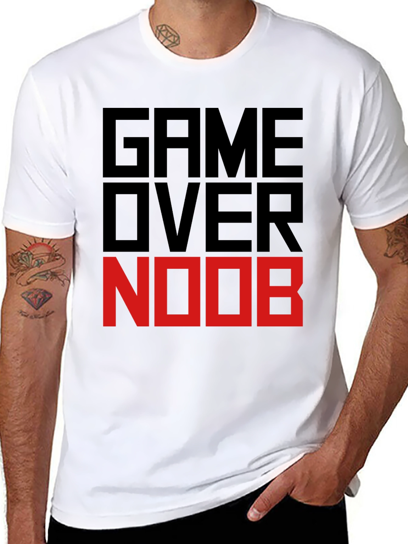 Game Over Noob Black T-Shirt
