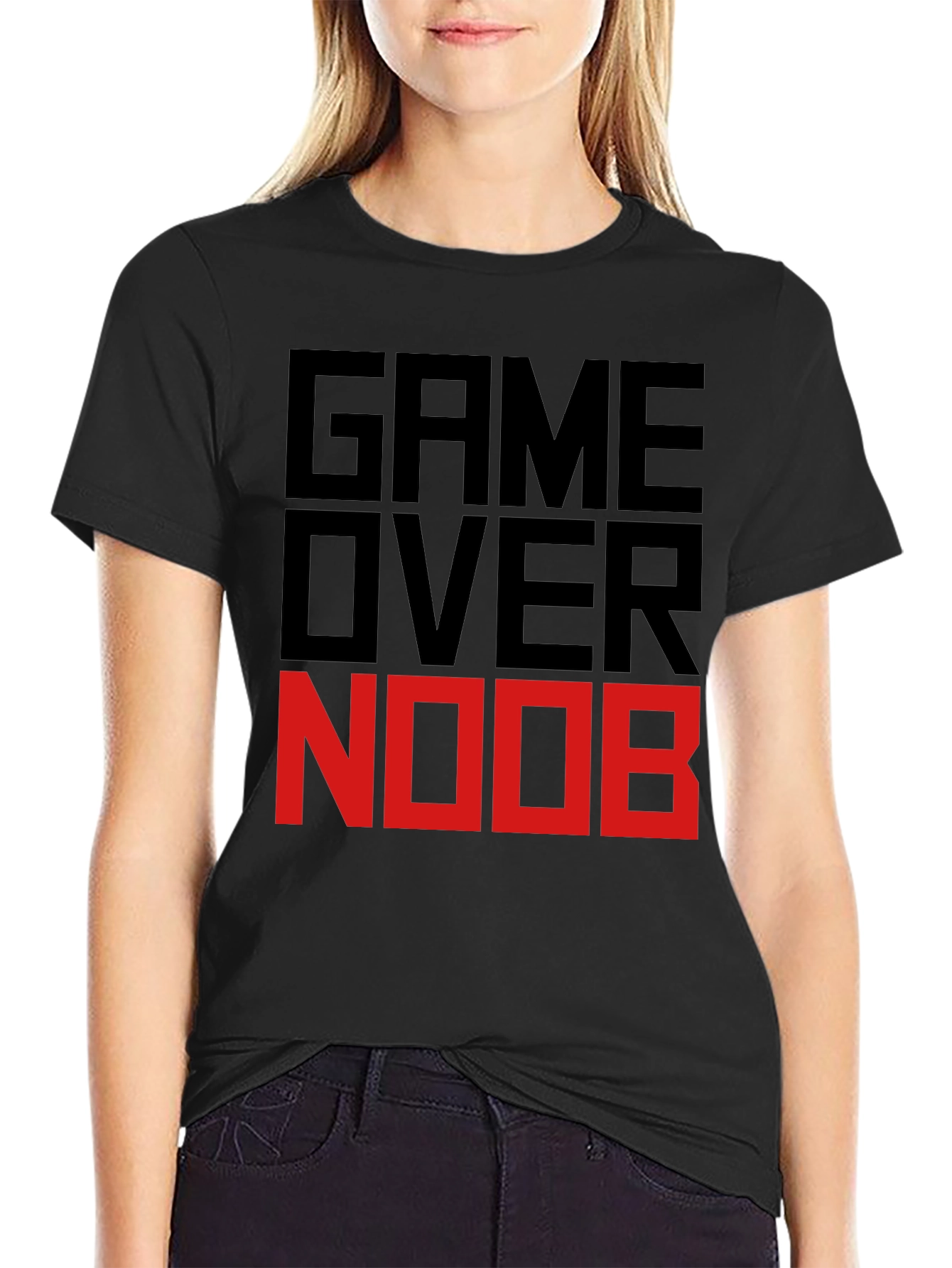 Game Over Noob Black T-Shirt