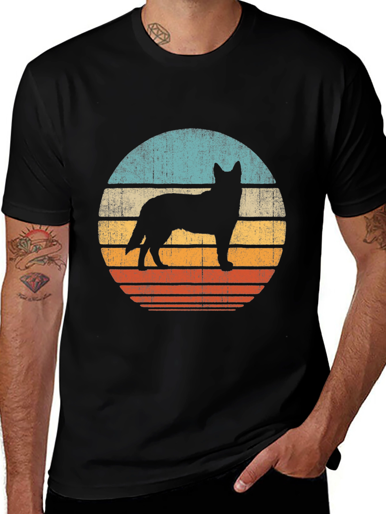 Retro Dog Silhouette T-Shirt